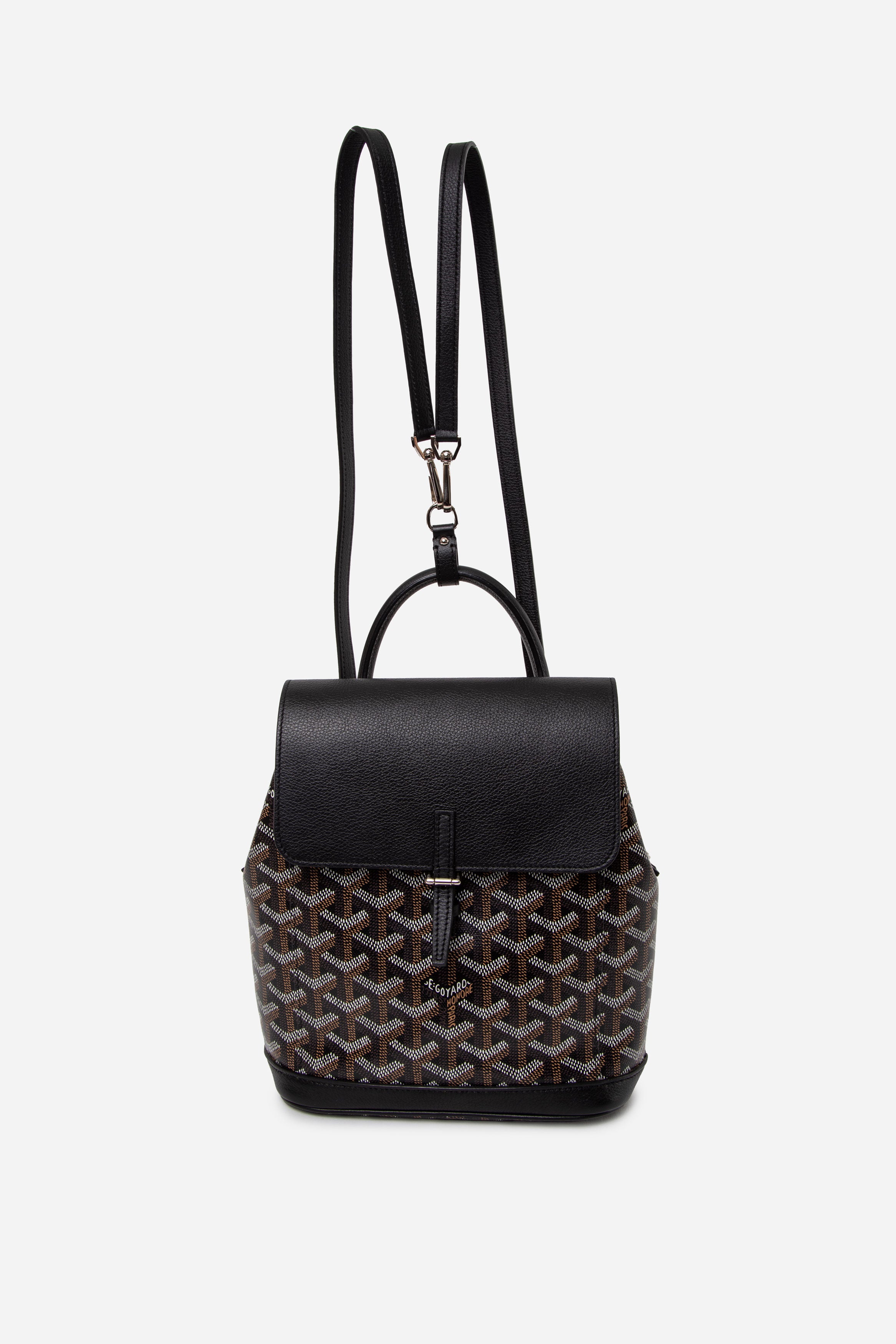 Goyard 2023 Goyardine Calfskin Mini Alpin Backpack Black