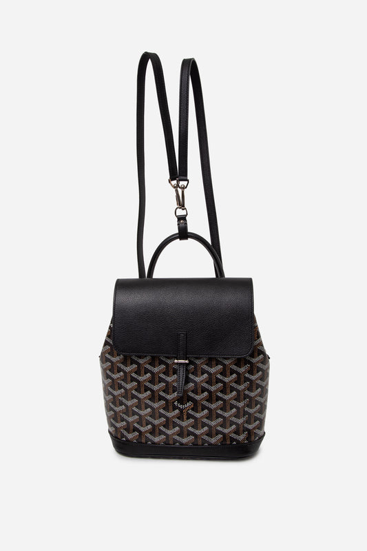 Goyard 2023 Goyardine Calfskin Mini Alpin Backpack Black