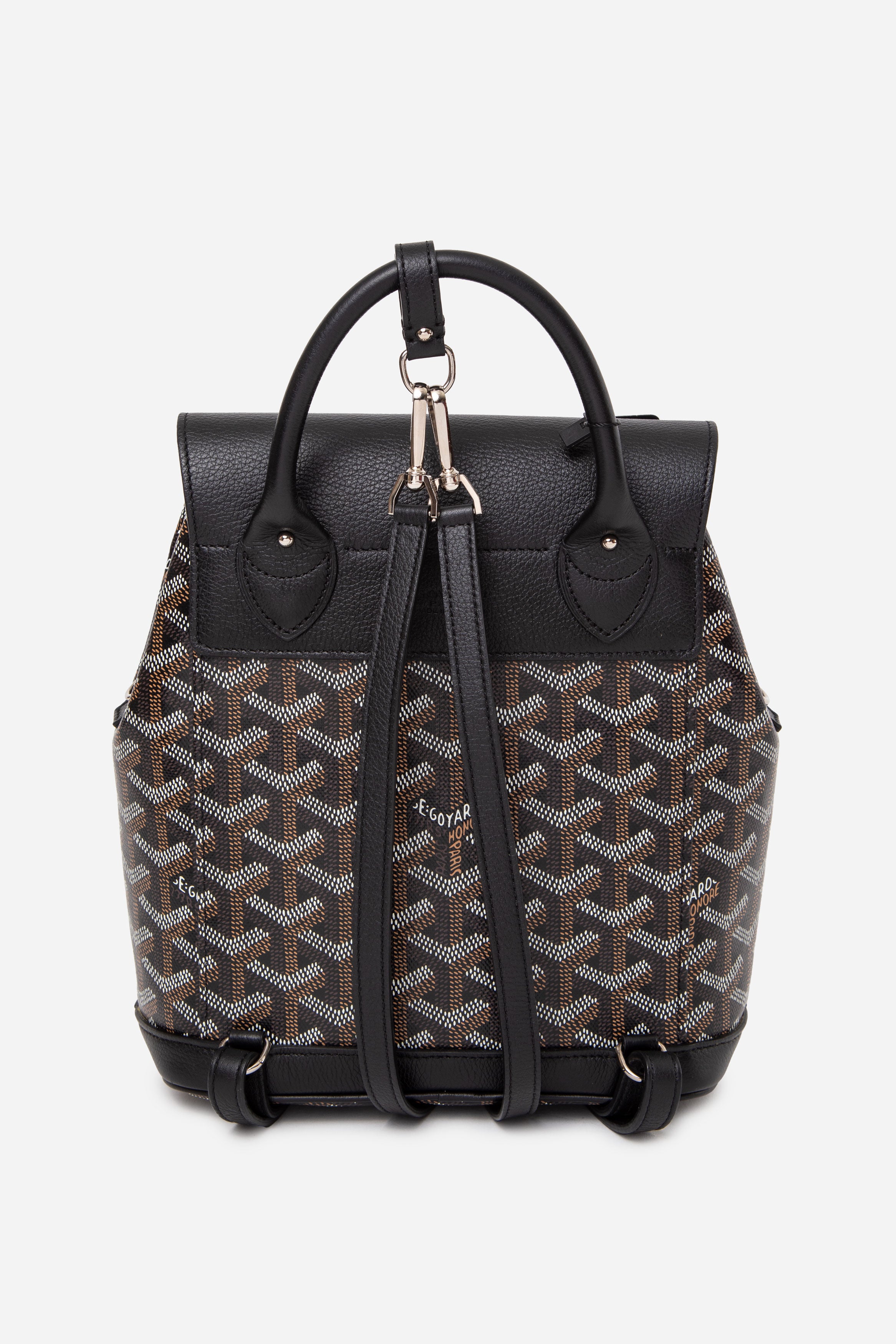 Goyard 2023 Goyardine Calfskin Mini Alpin Backpack Black