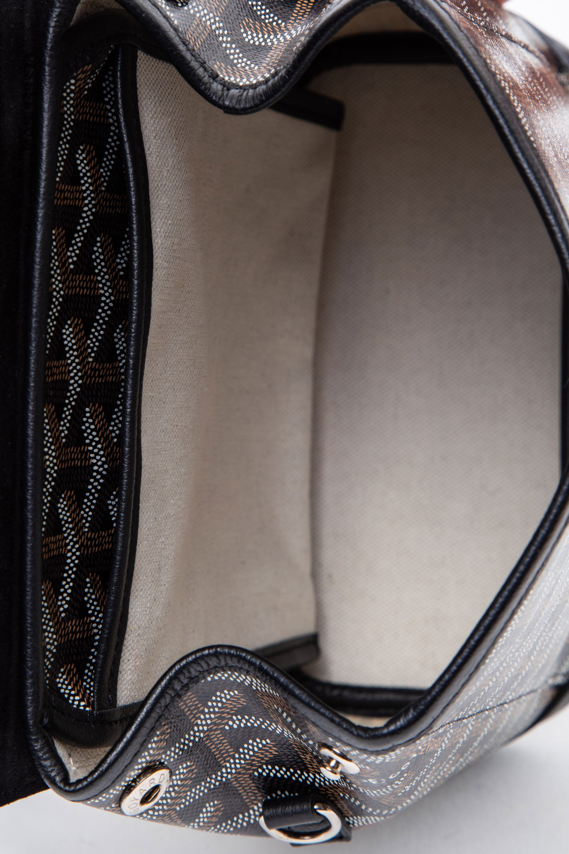 Goyard 2023 Goyardine Calfskin Mini Alpin Backpack Black