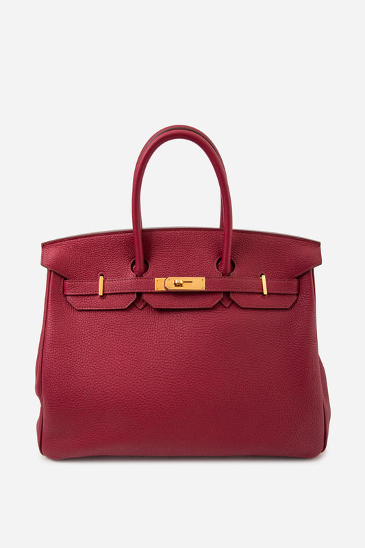 Hermès 2011 Rouge Grenat Togo Leather Birkin 35 GHW