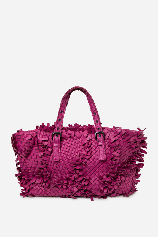 Bottega Veneta Fringe Intrecciato Cabat Tote