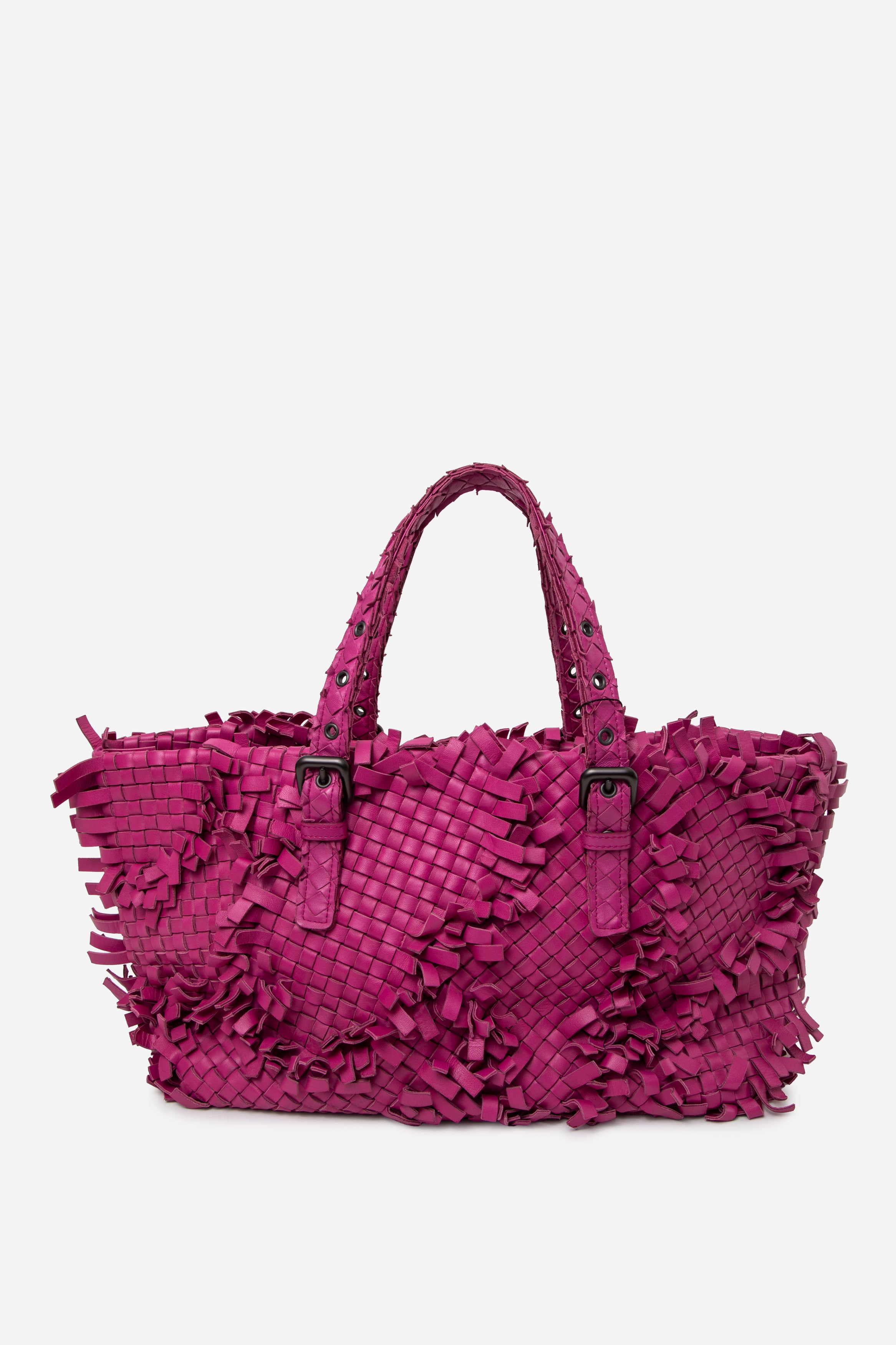 Bottega Veneta Fringe Intrecciato Cabat Tote