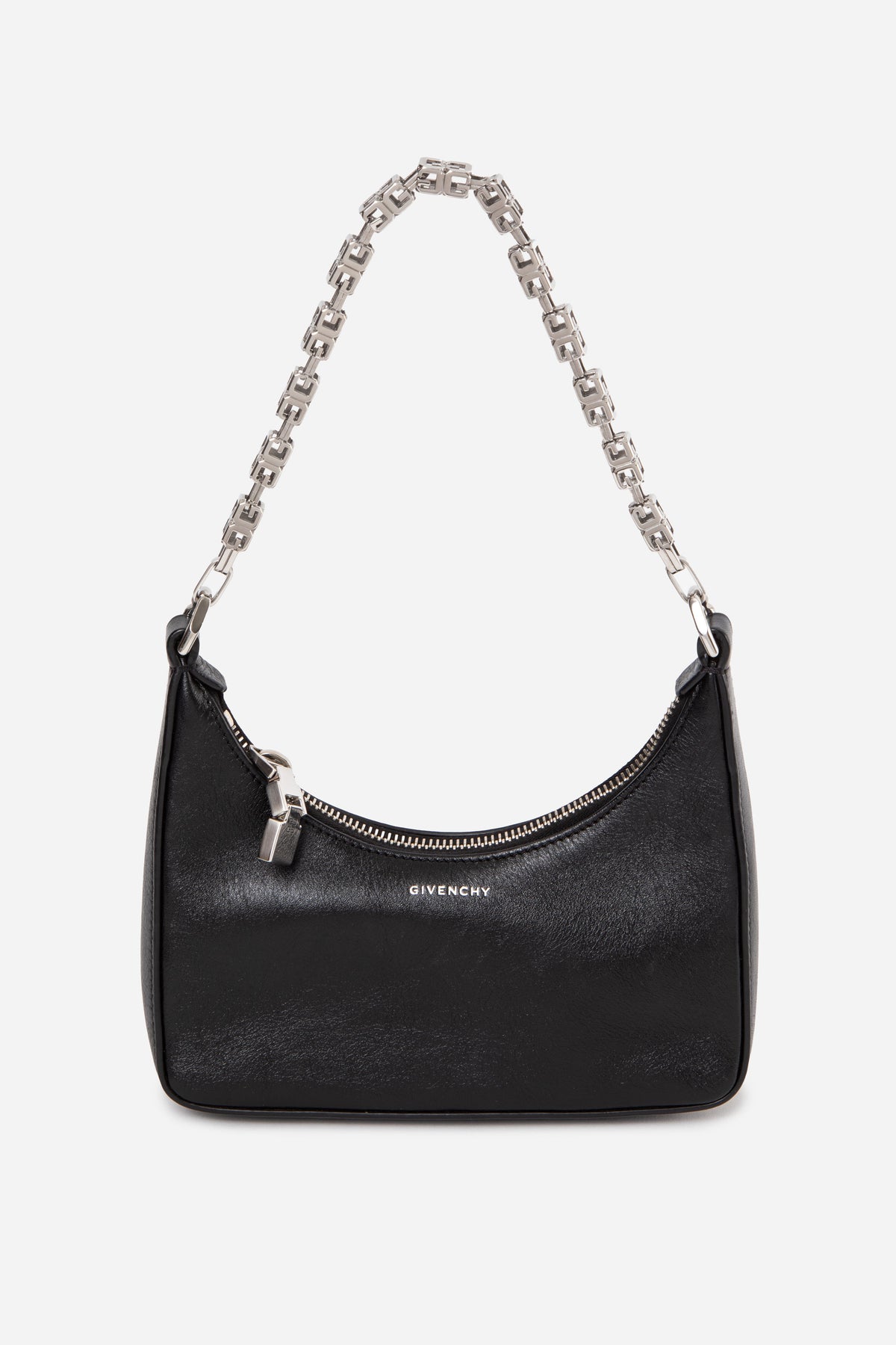 Givenchy Black Calfskin Mini Moon Cut Out Shoulder Bag