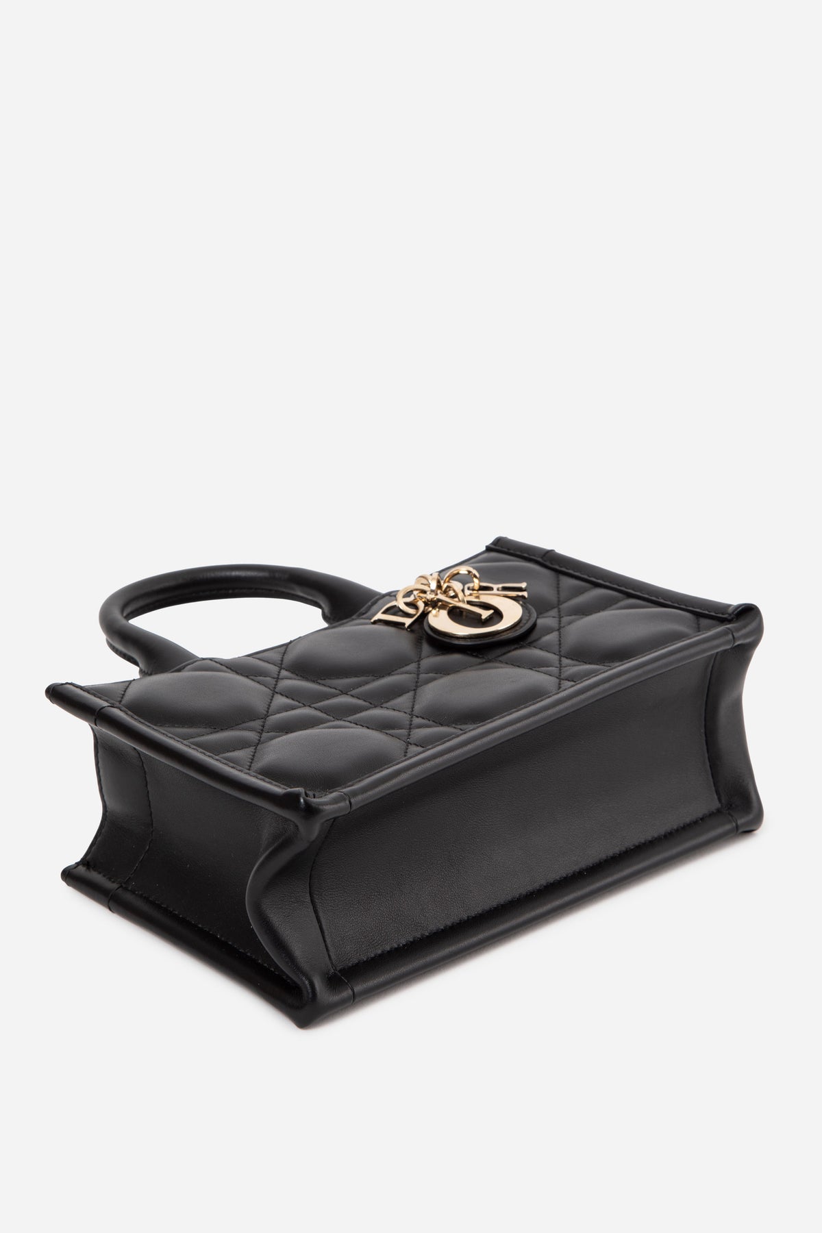 Christian Dior Black Macrocannage Calfskin Mini Dior Book Tote