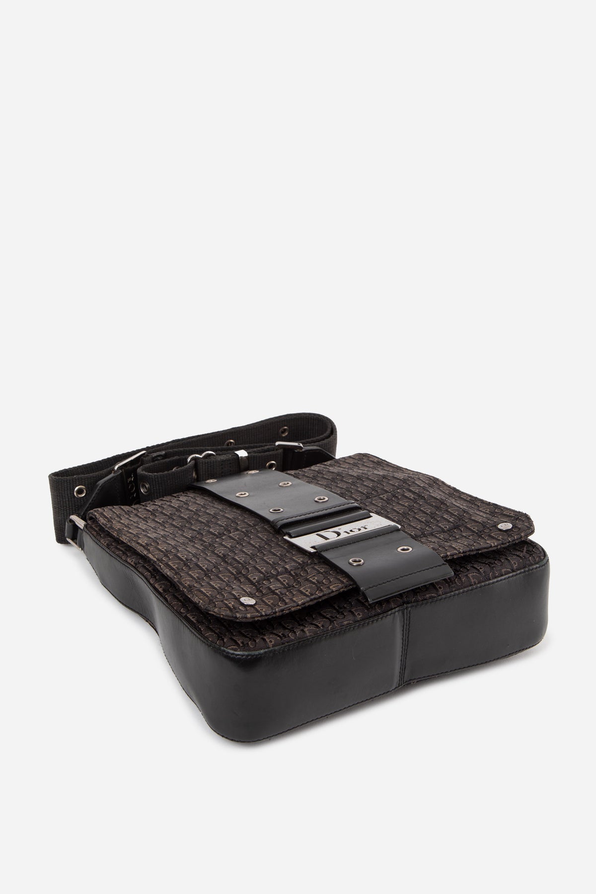 Christian Dior 2003 Black Trotter Street Chic Messenger Bag