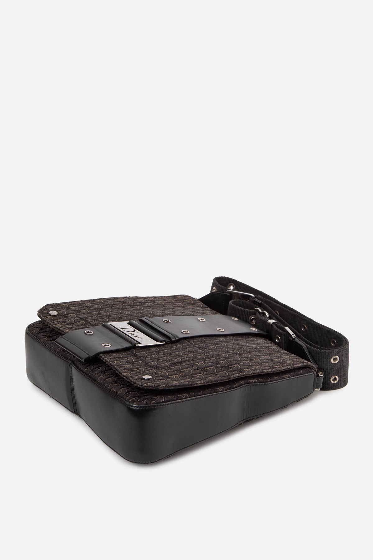 Christian Dior 2003 Black Trotter Street Chic Messenger Bag