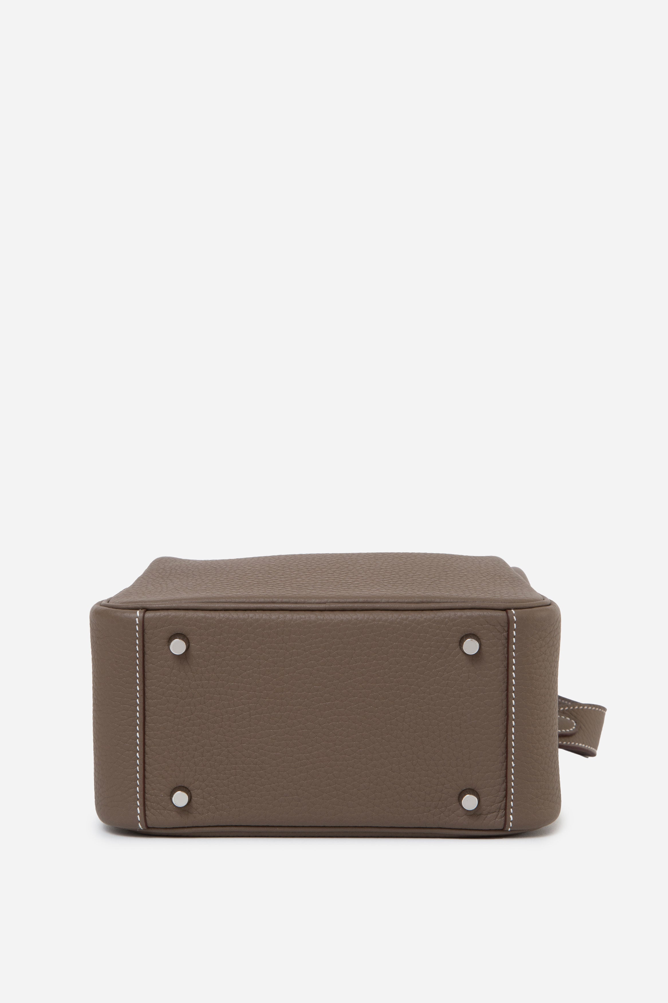 Hermès 2024 Etoupe Clemence Leather Mini Lindy