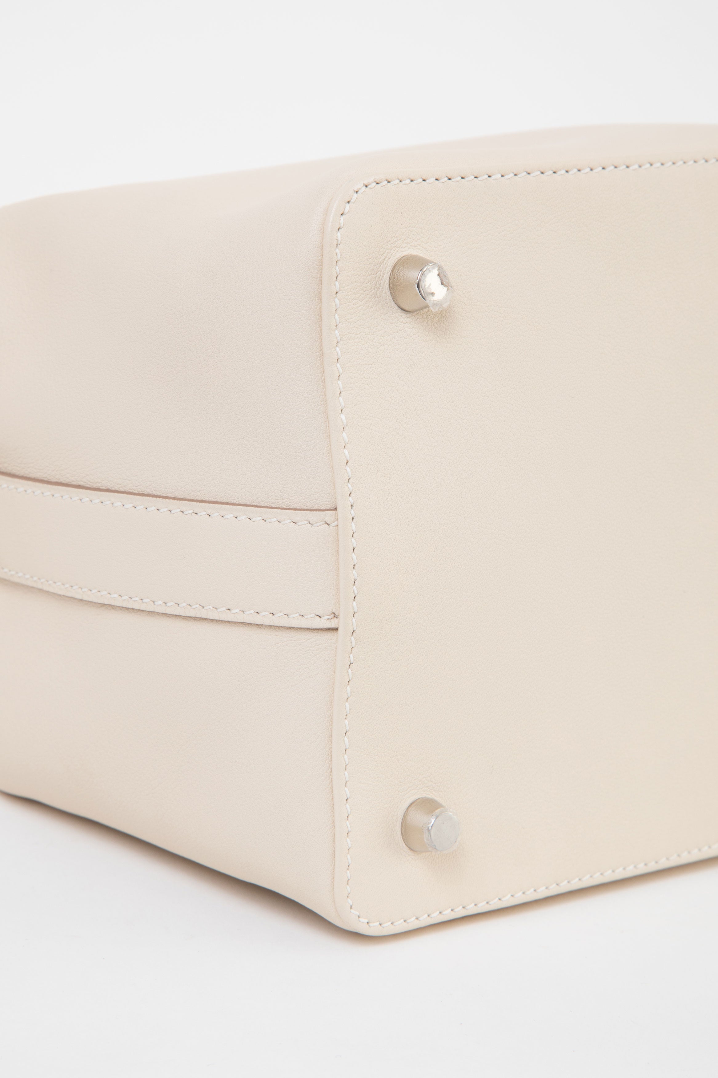 Hermès 2017 White Swift Leather Toolbox 20