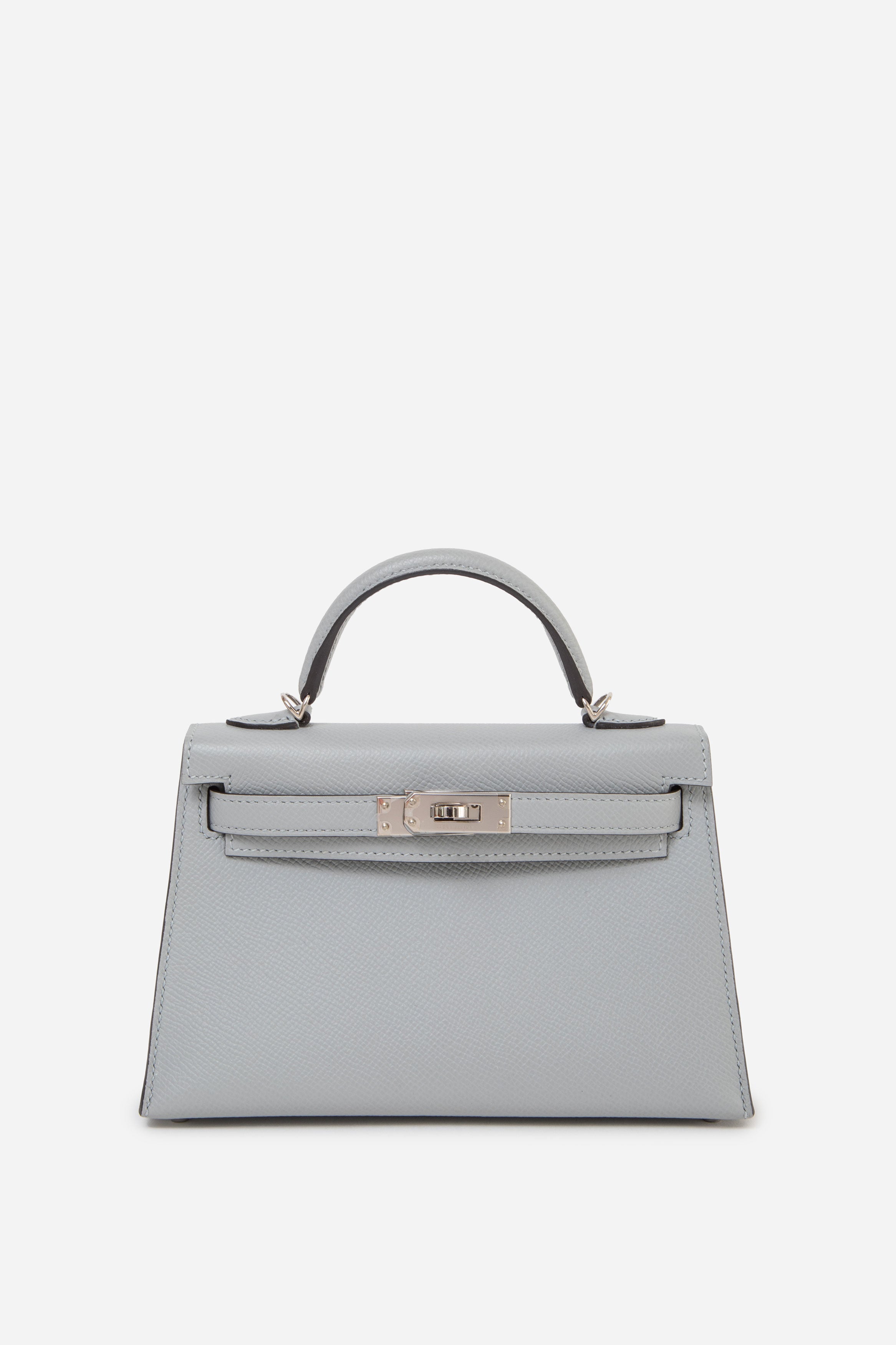 Hermes 2018 Blue Glacier Epsom Leather Mini Kelly