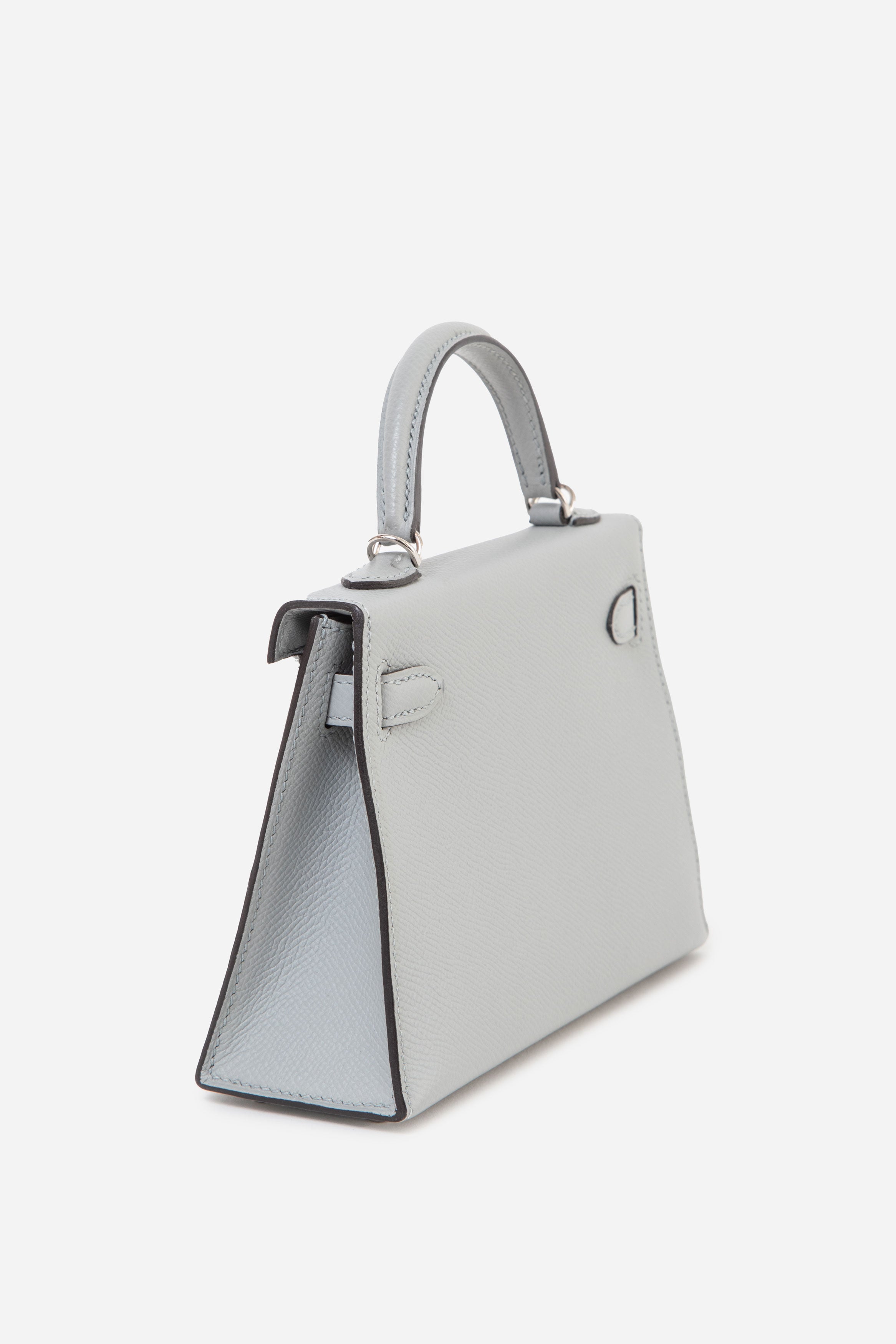 Hermes 2018 Blue Glacier Epsom Leather Mini Kelly