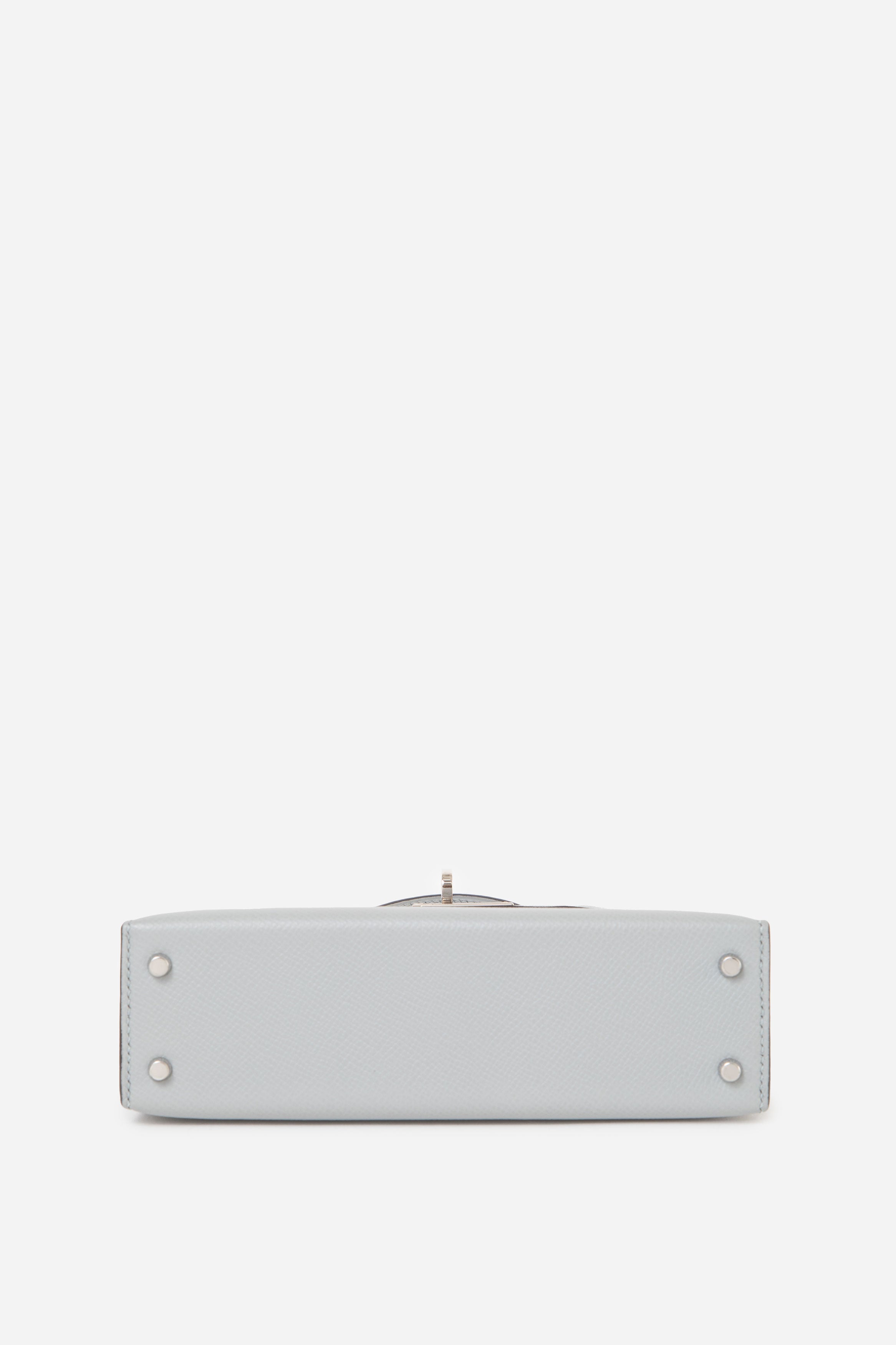 Hermes 2018 Blue Glacier Epsom Leather Mini Kelly