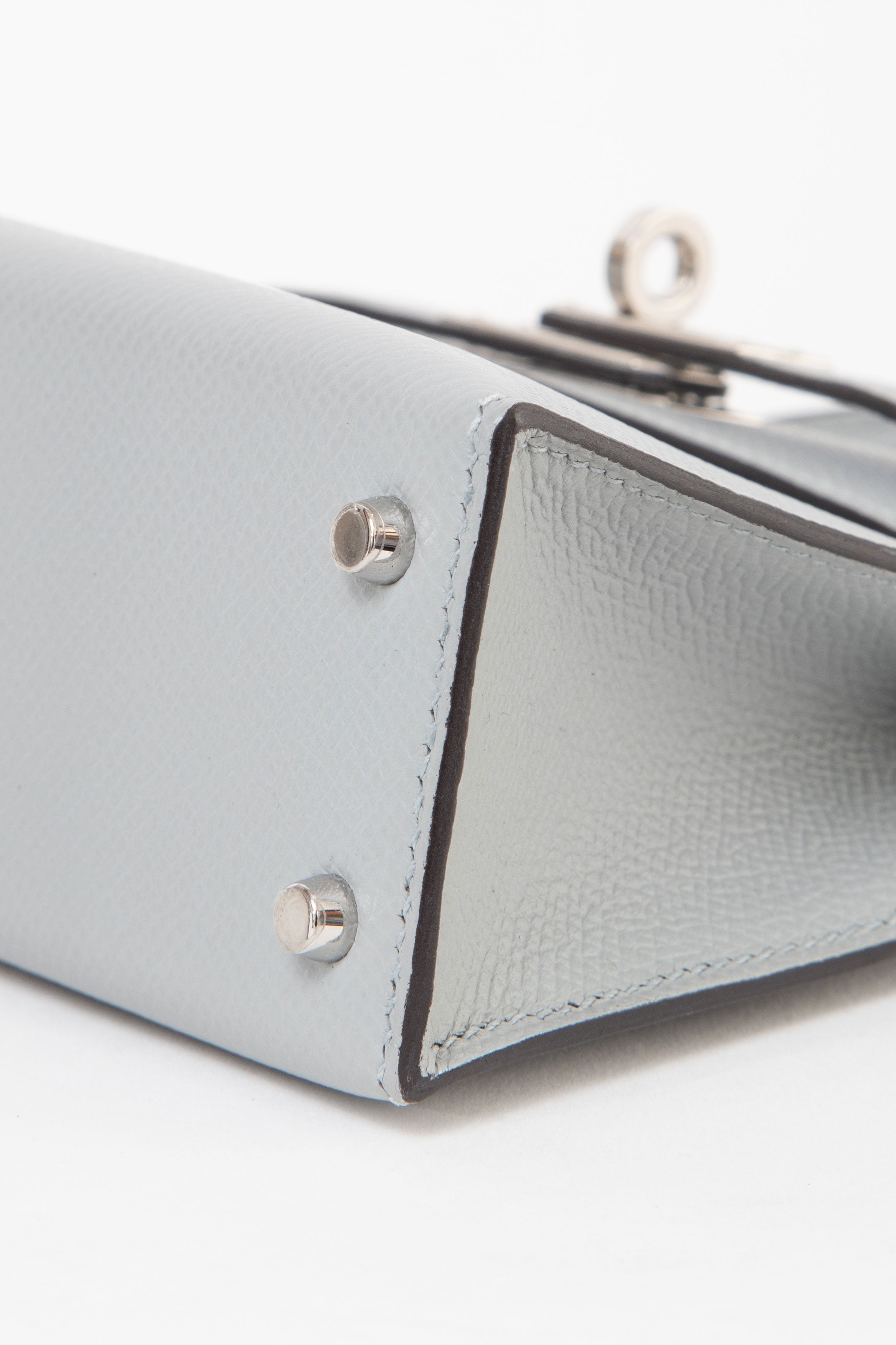Hermes 2018 Blue Glacier Epsom Leather Mini Kelly