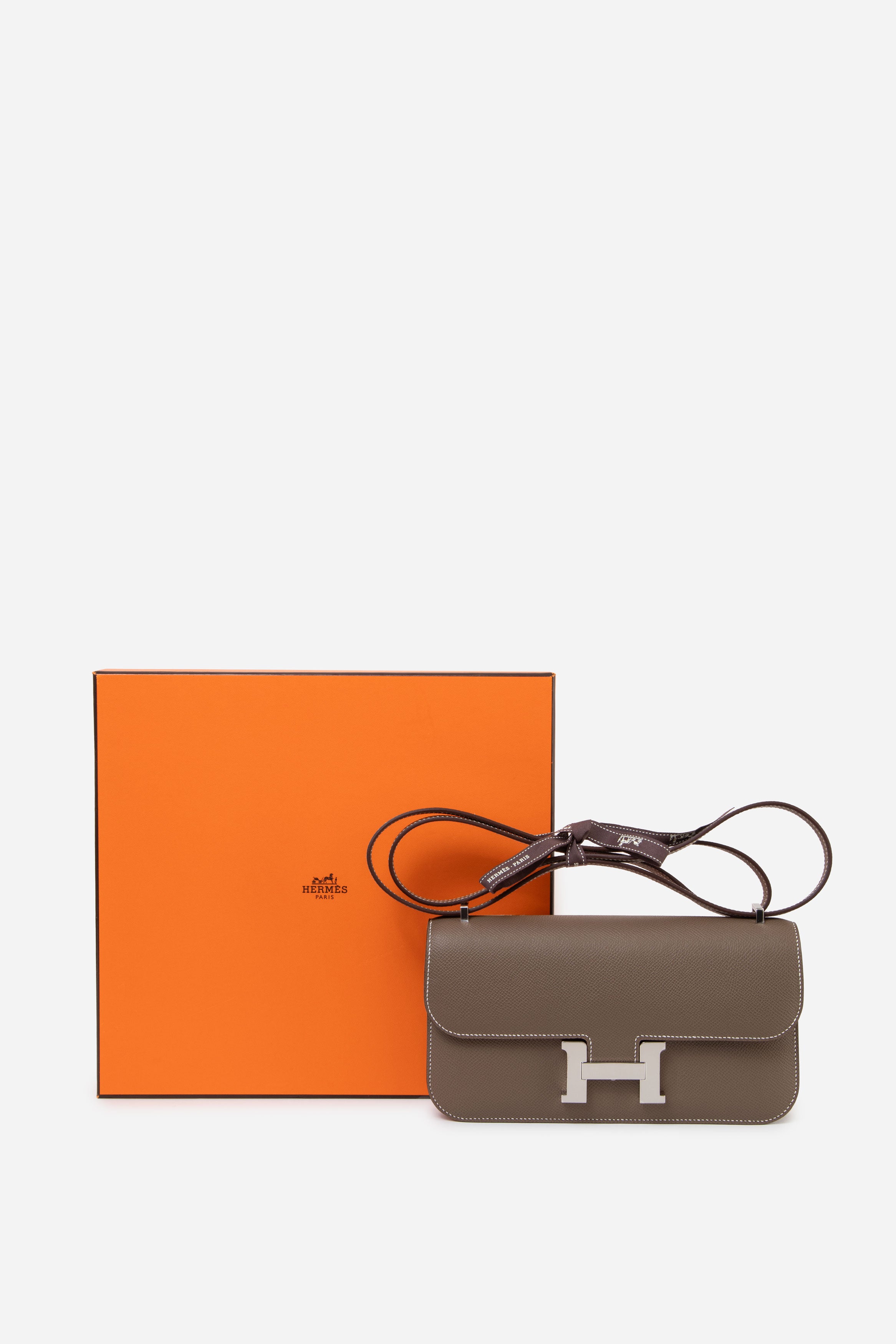 Hermès 2024 Etoupe Epsom Leather Constance Elan