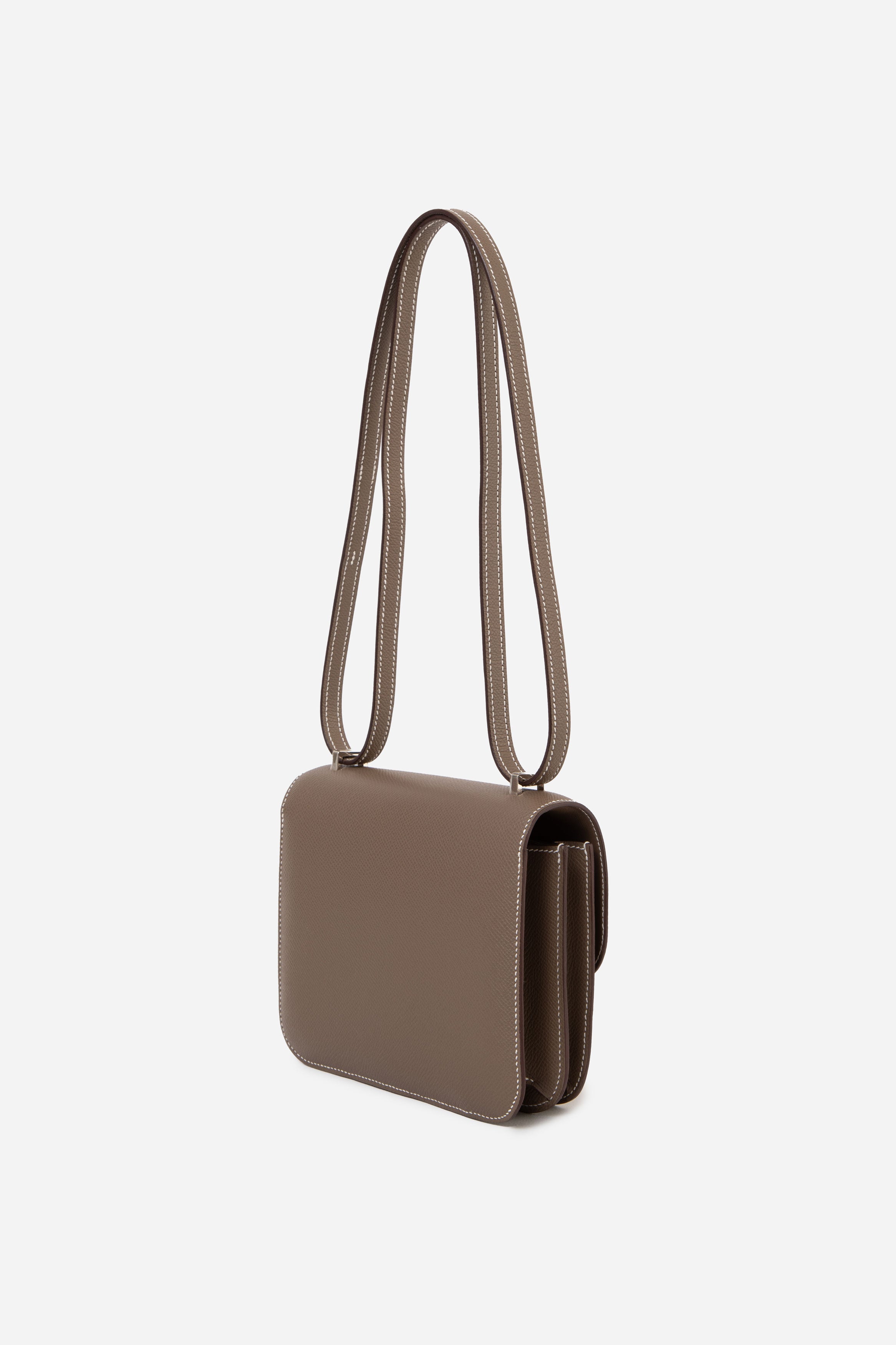 Hermès 2023 Etoupe Epsom Leather Constance 18 PHW