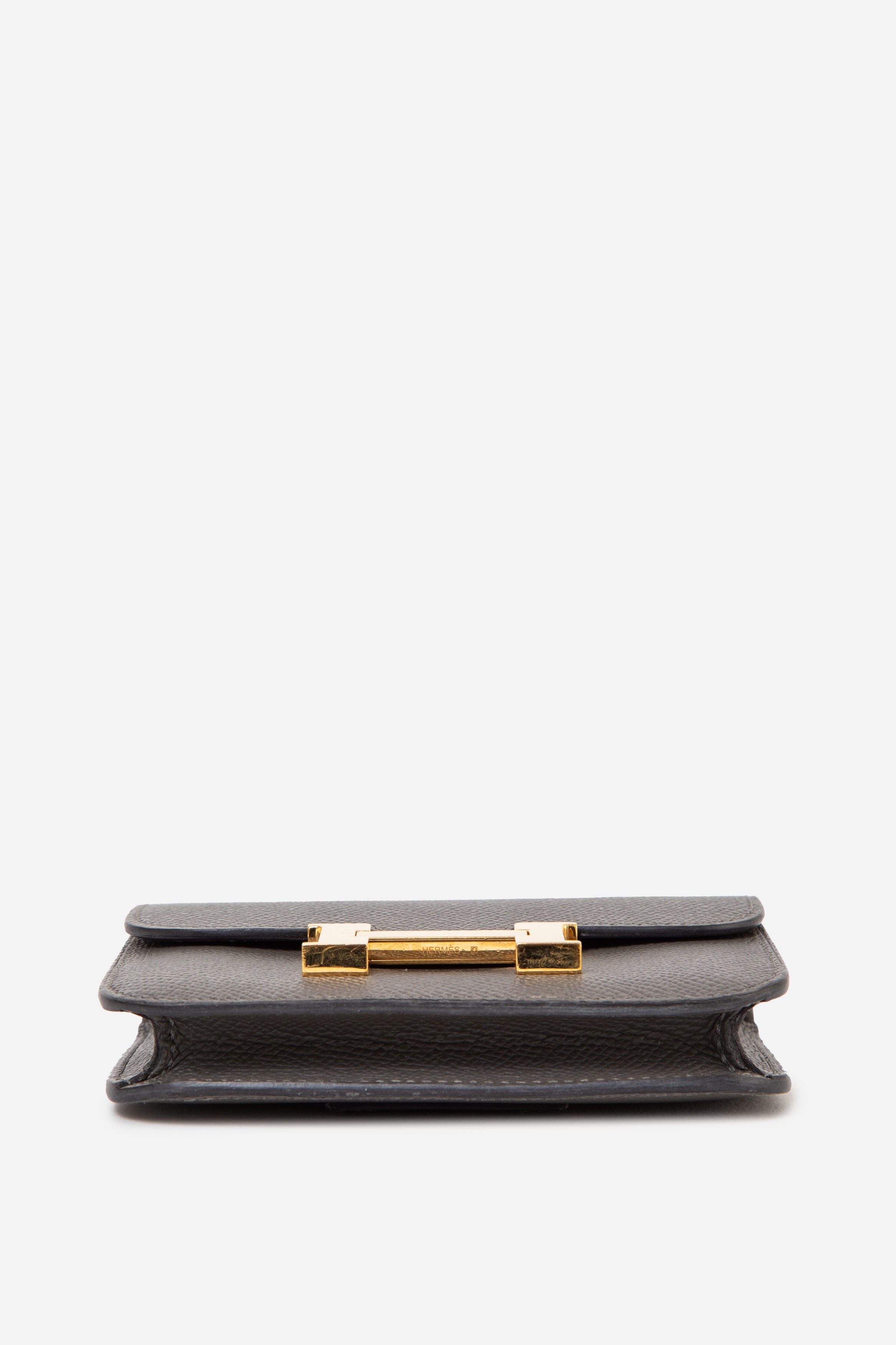 Hermès 2022 Etain Epsom Leather Constance Slim Wallet