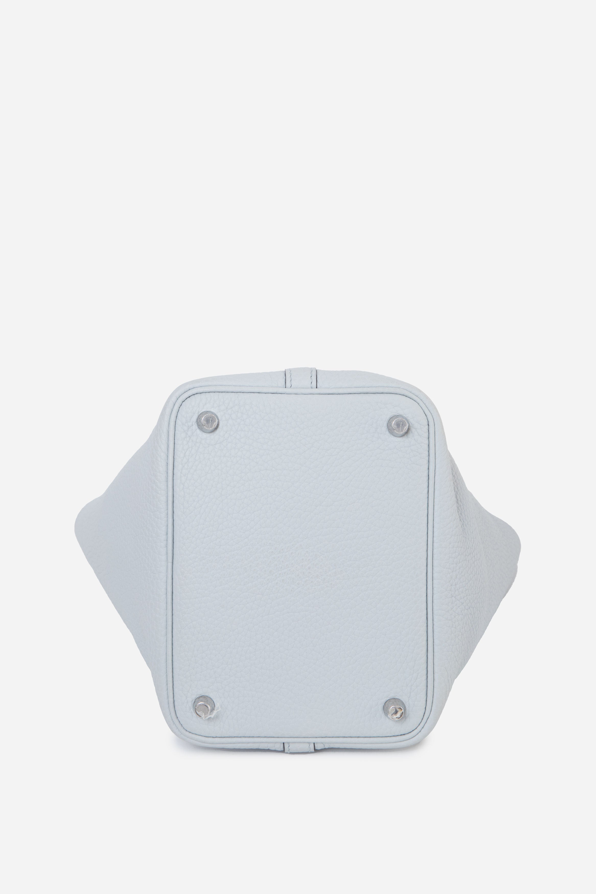 Hermès 2021 Blue Pale Clemence Leather Picotin 18