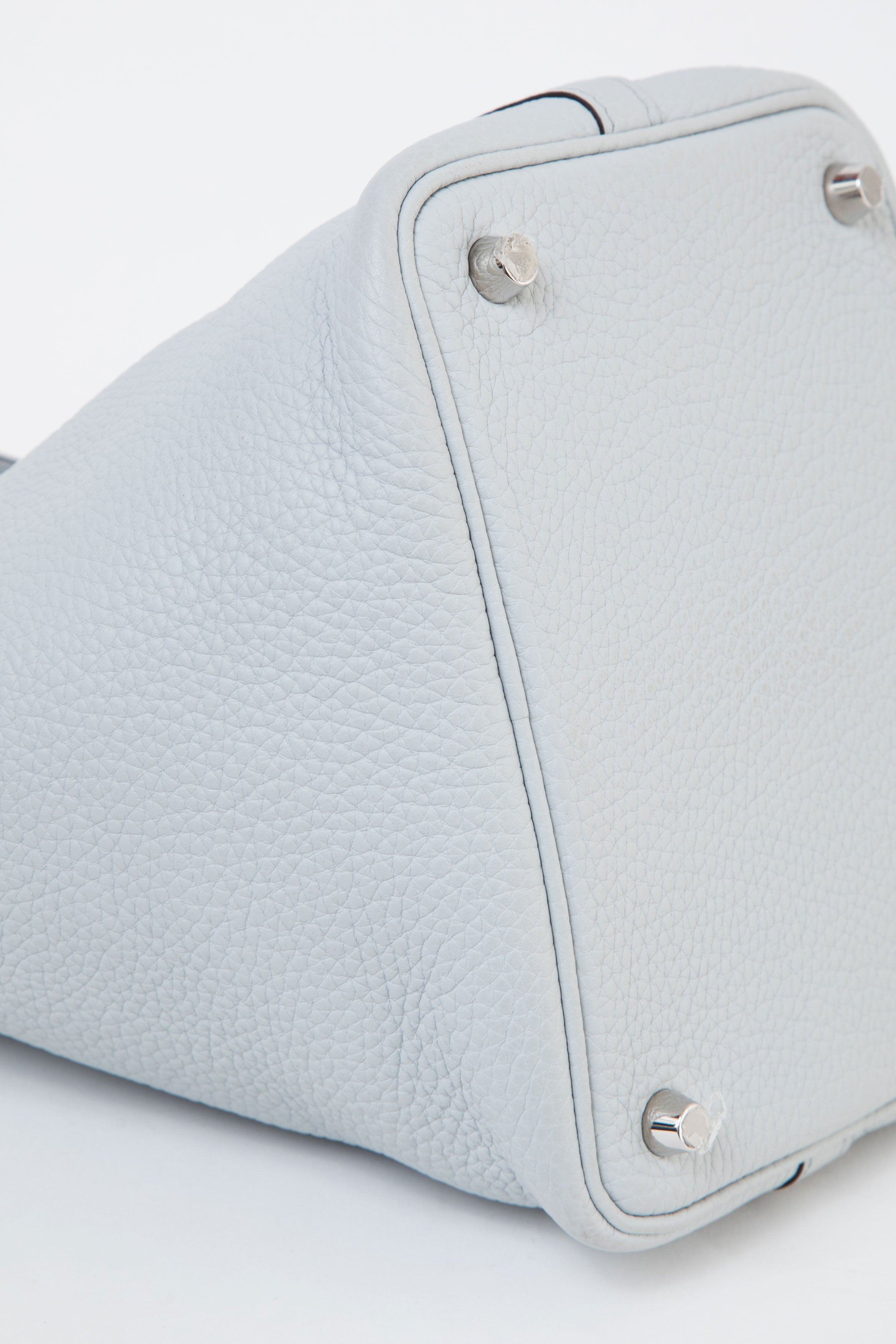 Hermès 2021 Blue Pale Clemence Leather Picotin 18