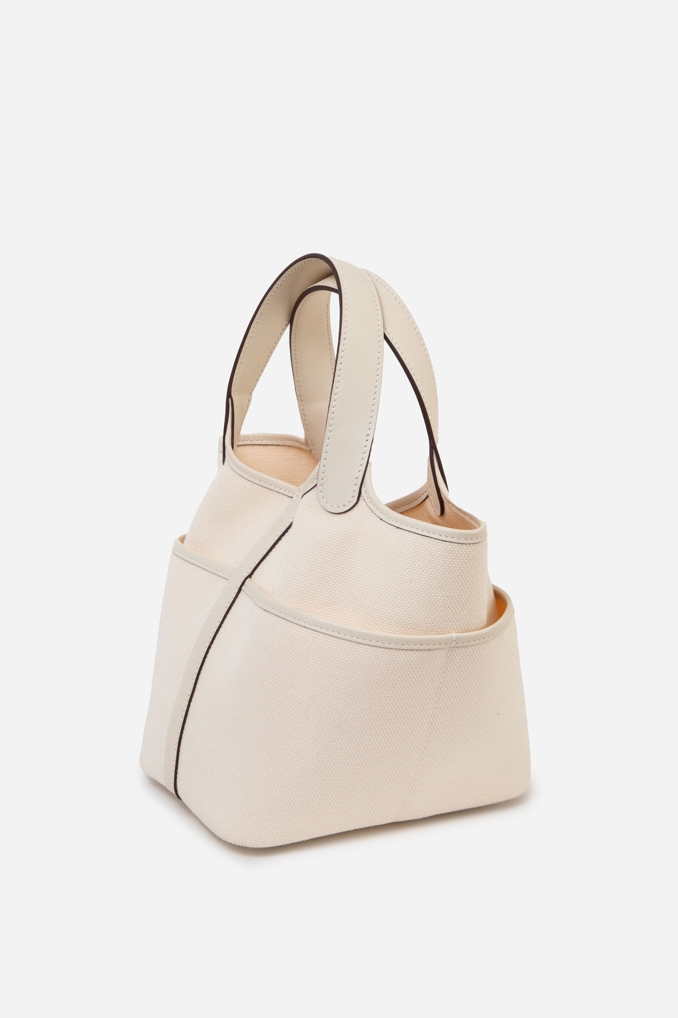 Hermes 2022 White Canvas PHW Picotin Cargo Lock 18