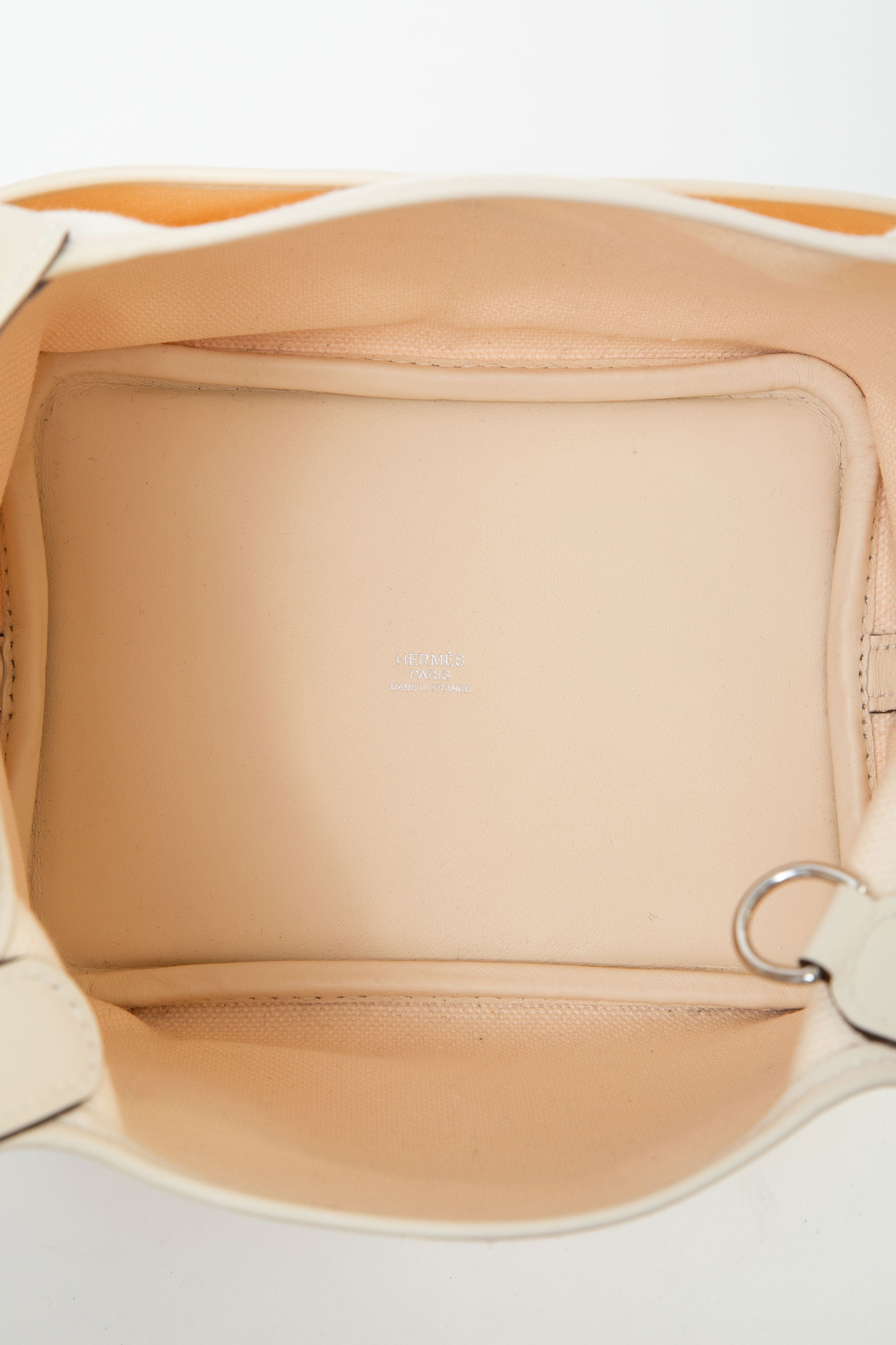 Hermes 2022 White Canvas PHW Picotin Cargo Lock 18