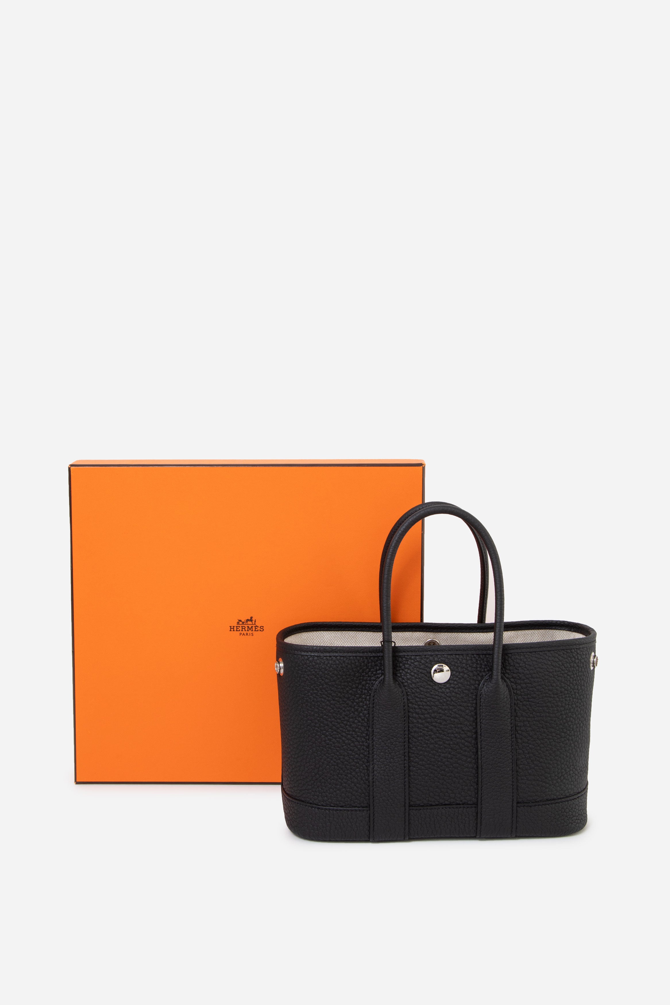 Hermes 2025 Black Negonda Leather Mini Garden 23