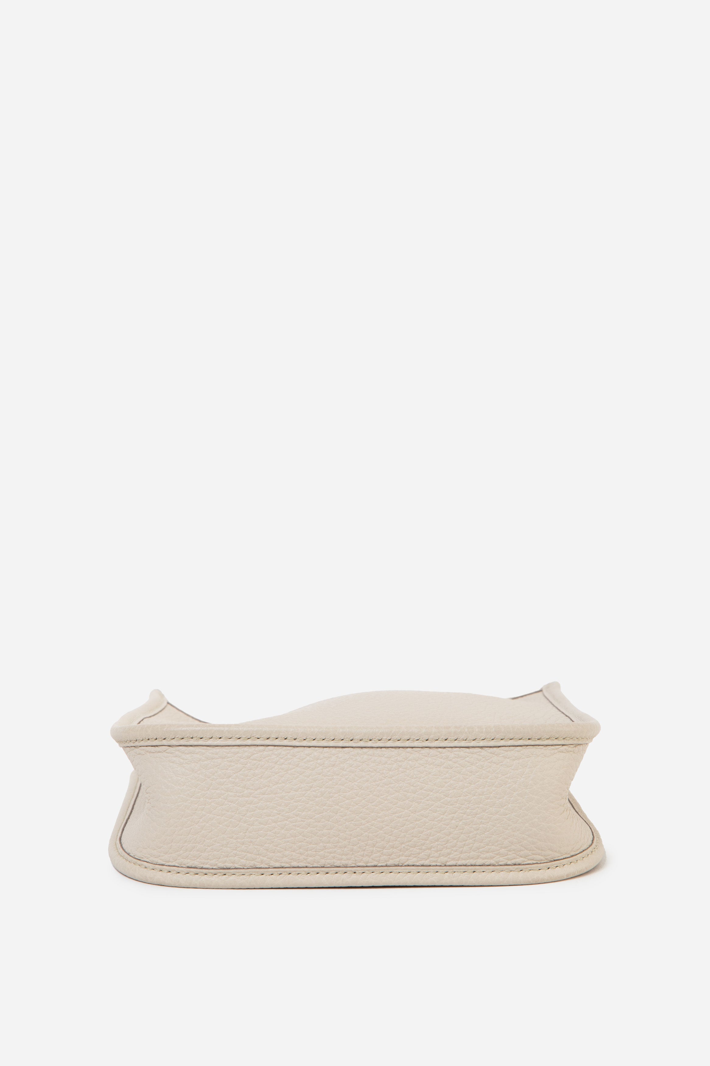 Hermes 2023 White Clemence Leather Mini Evelyne