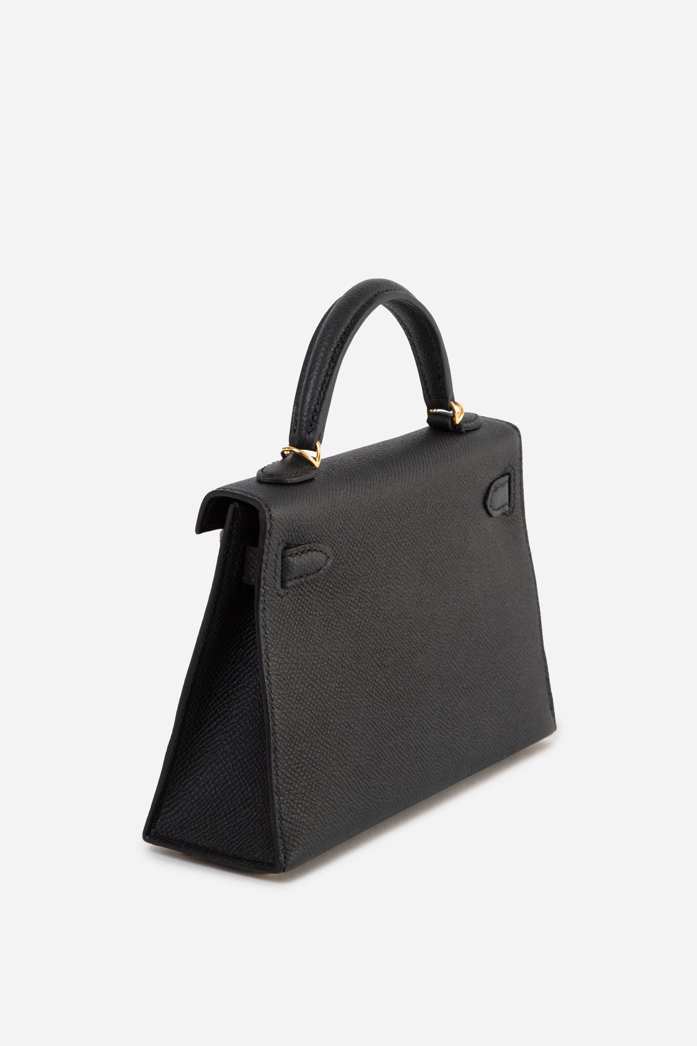 Hermes 2023 Black Epsom Leather GHW Mini Kelly