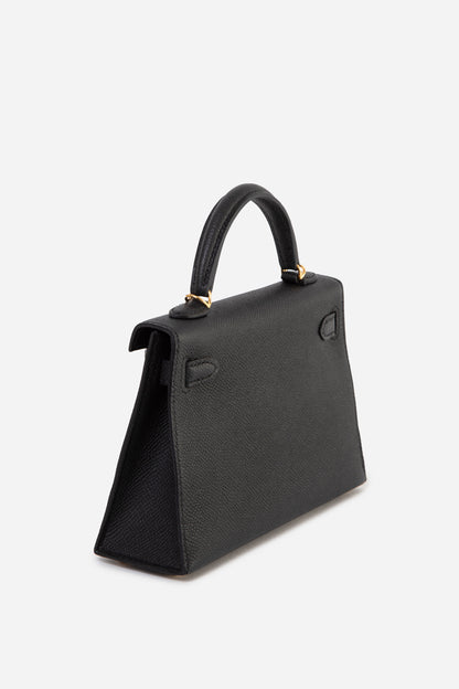 Hermes 2023 Black Epsom Leather GHW Mini Kelly