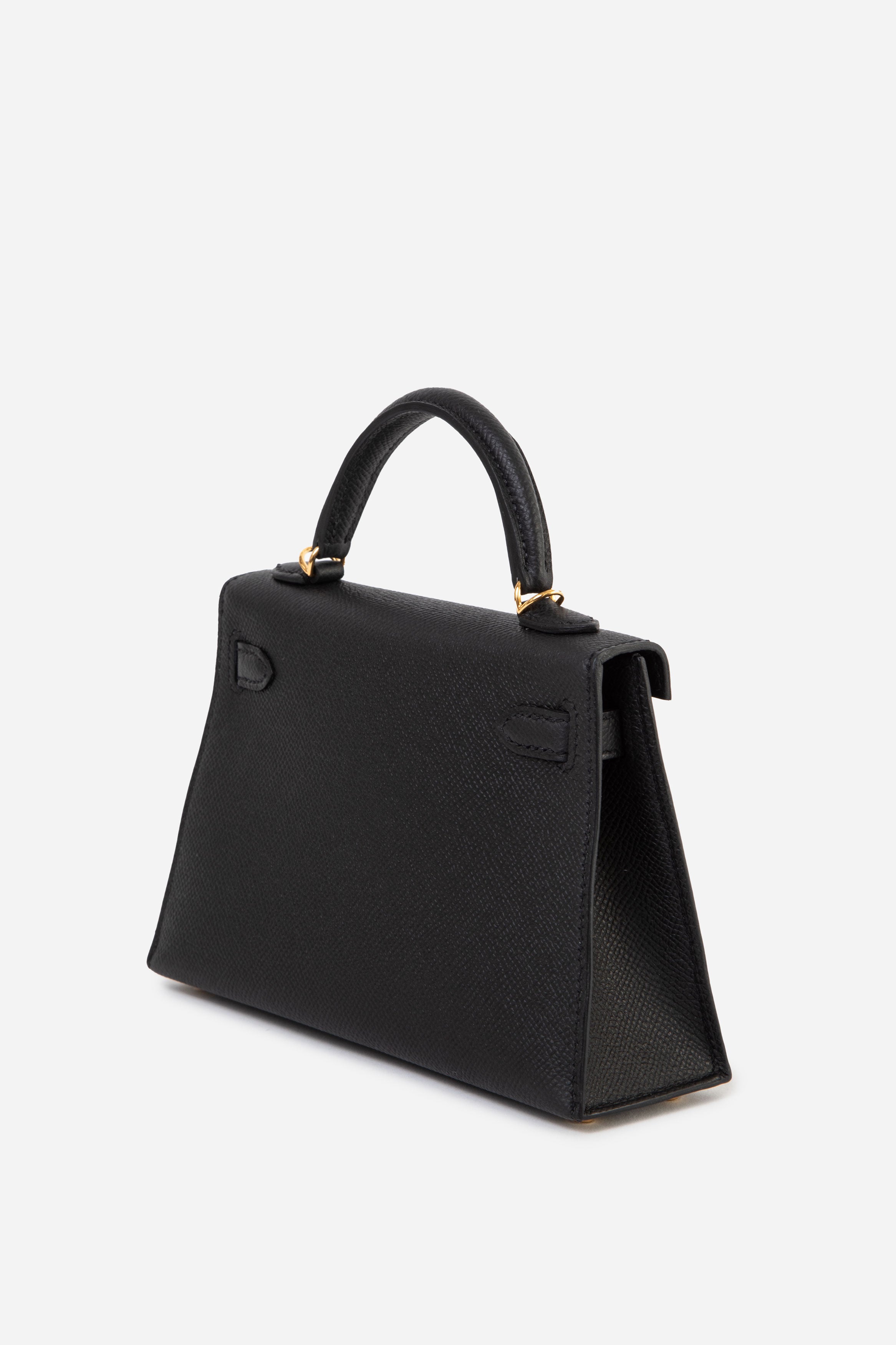 Hermes 2023 Black Epsom Leather GHW Mini Kelly