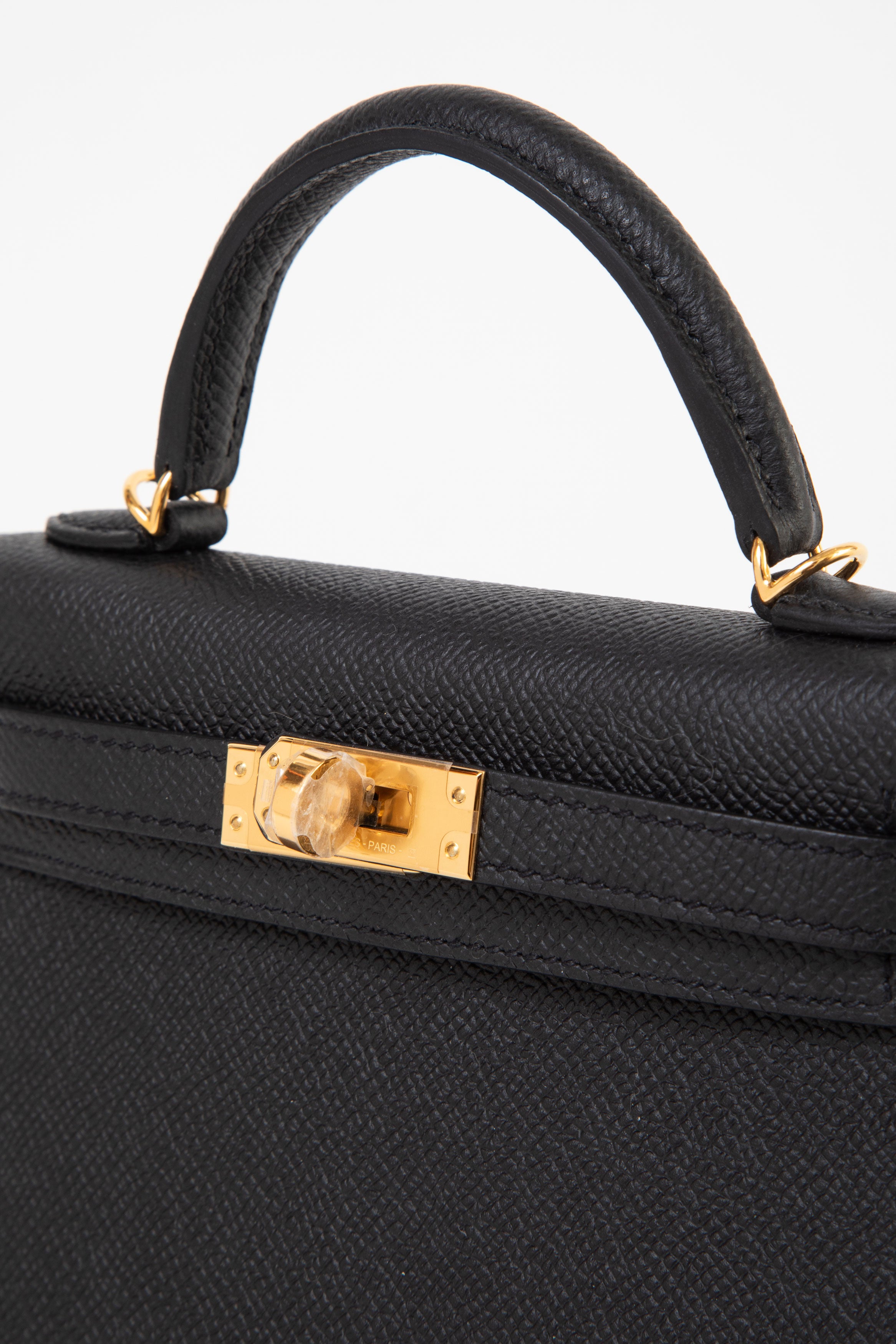 Hermes 2023 Black Epsom Leather GHW Mini Kelly