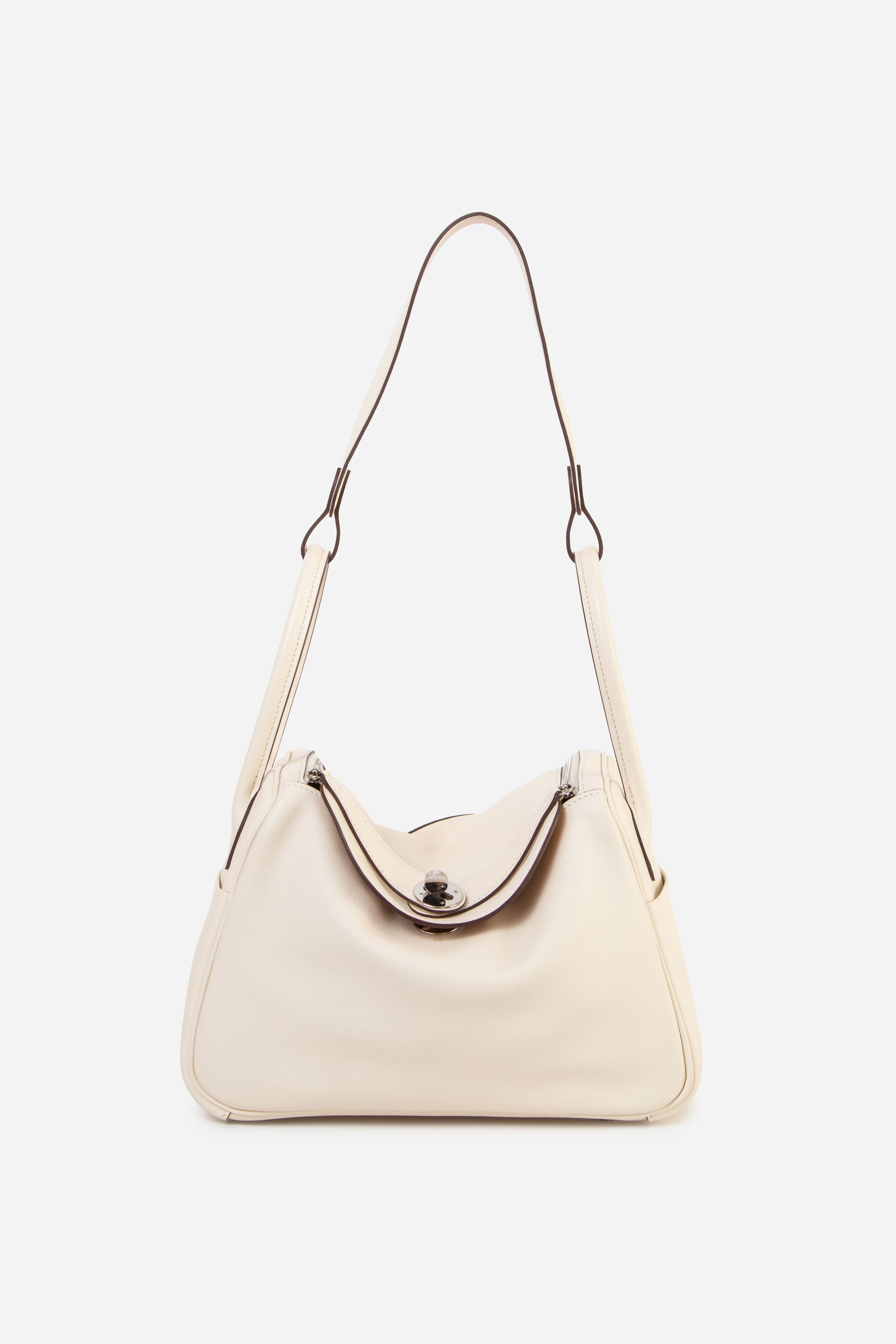 Hermes 2021 White Swift Leather Lindy 26