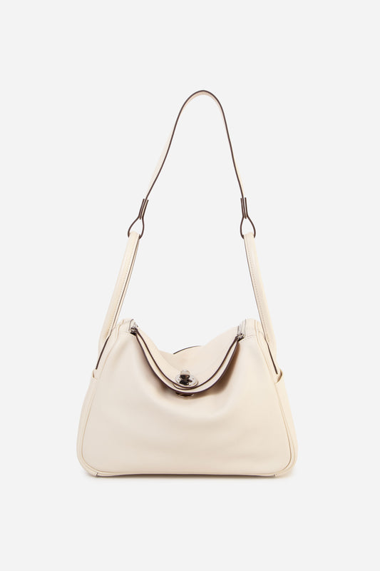 Hermes 2021 White Swift Leather Lindy 26