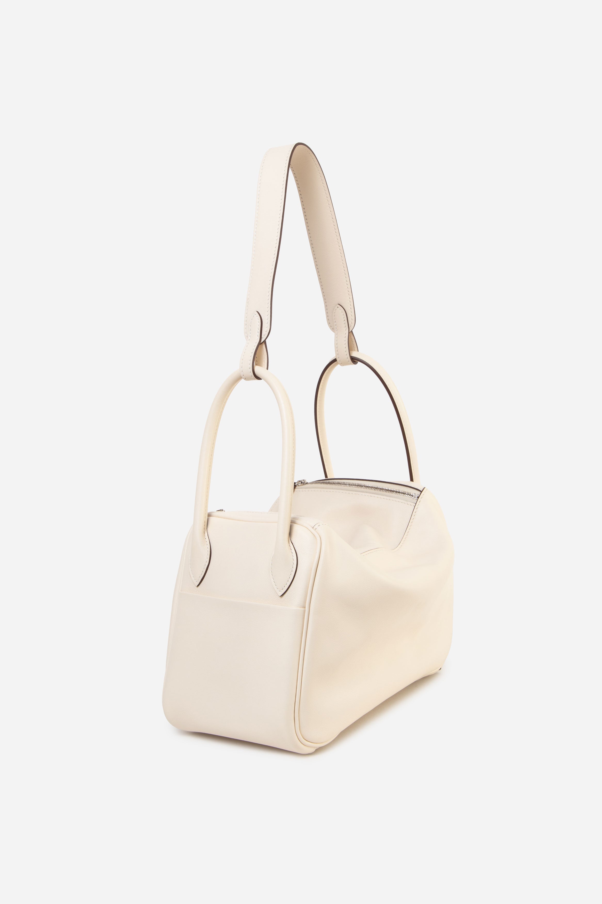 Hermes 2021 White Swift Leather Lindy 26