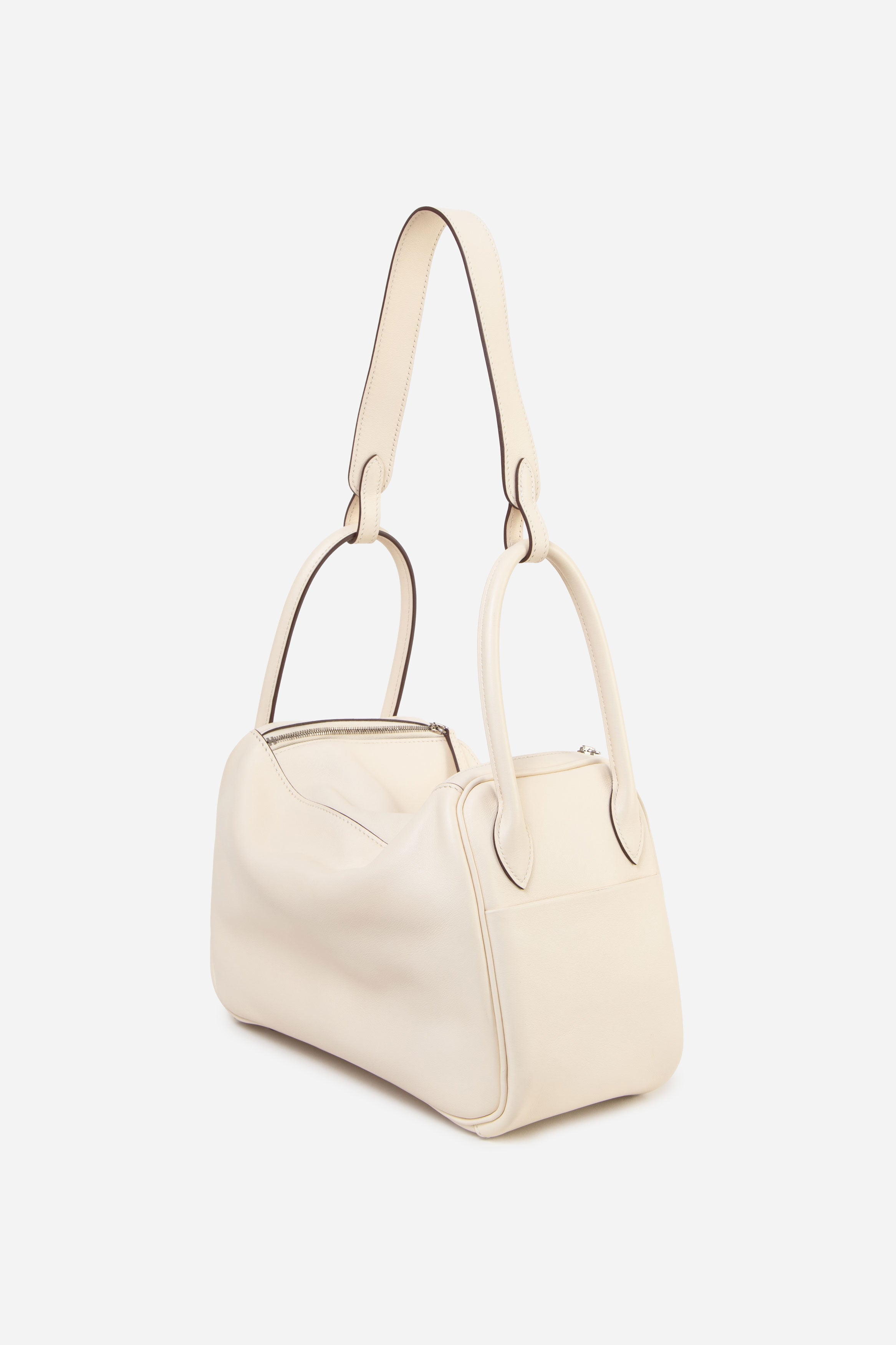 Hermes 2021 White Swift Leather Lindy 26