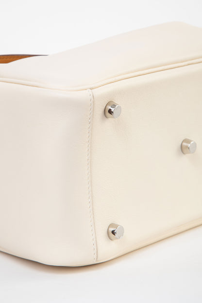 Hermes 2021 White Swift Leather Lindy 26