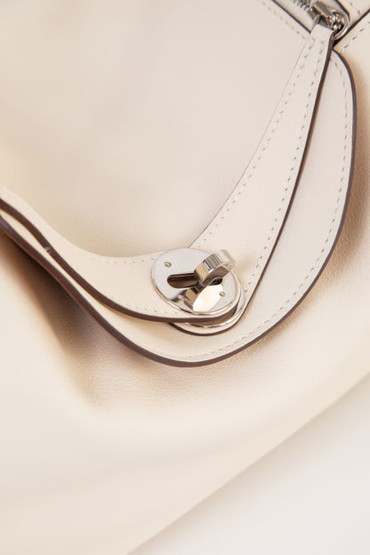 Hermes 2021 White Swift Leather Lindy 26