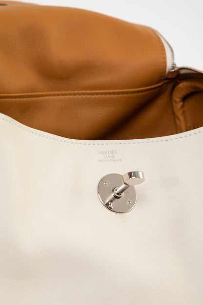 Hermes 2021 White Swift Leather Lindy 26