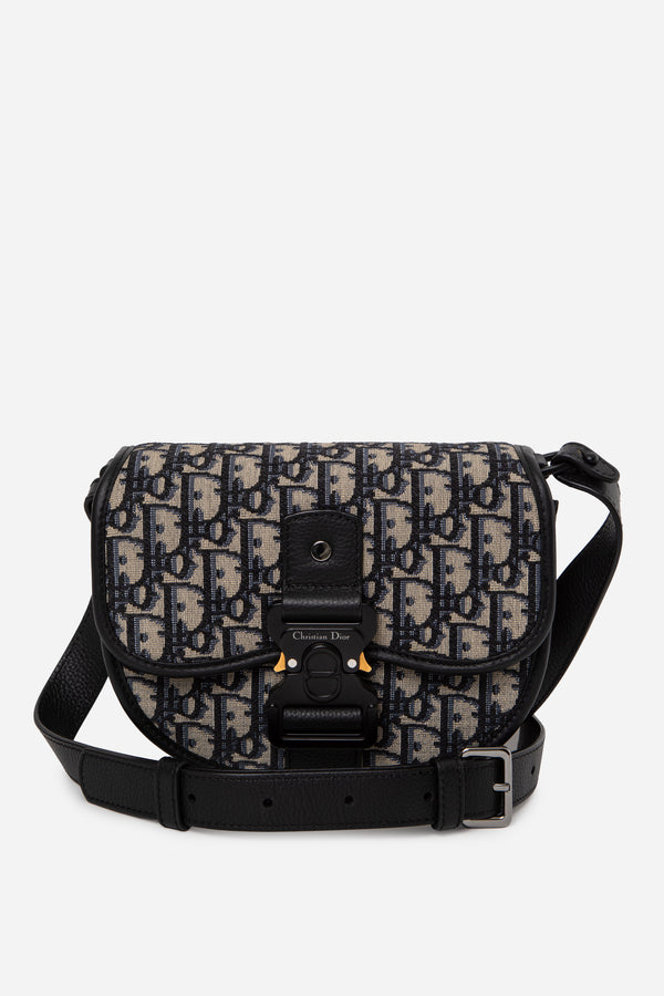 Christian Dior 2025 Oblique Calfskin Mini Gallop Bag With Strap