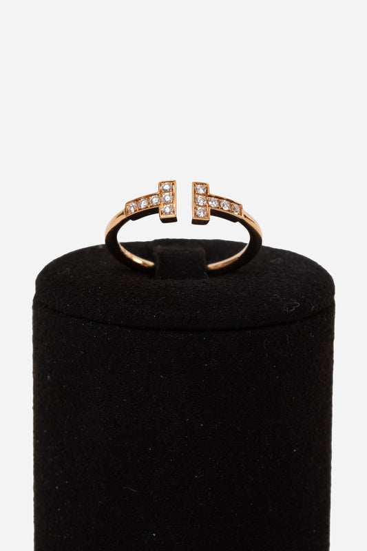 Tiffany T Diamond 18K Wire Ring