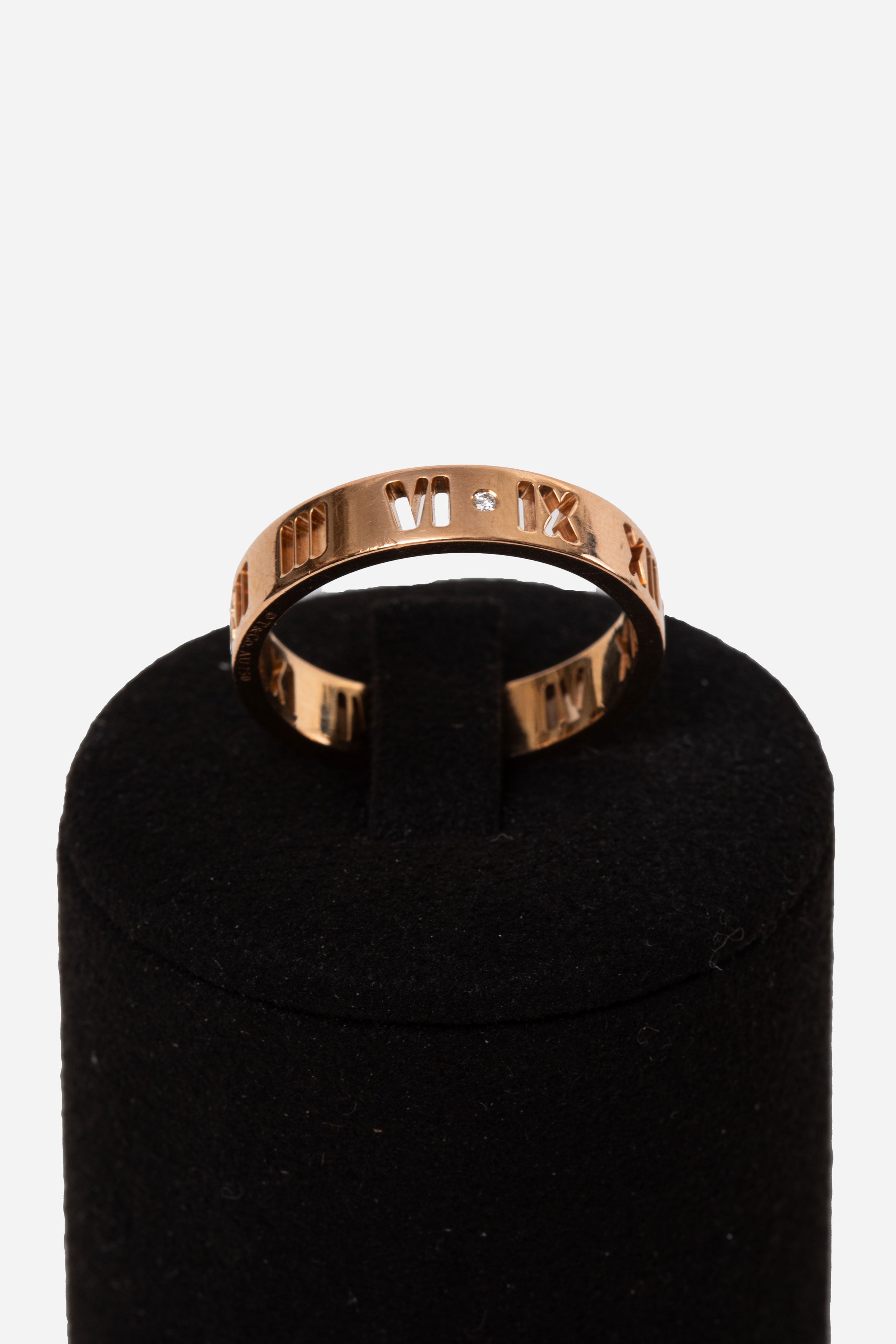 Tiffany & Co. 18K Rose Gold Diamond Atlas Band Ring