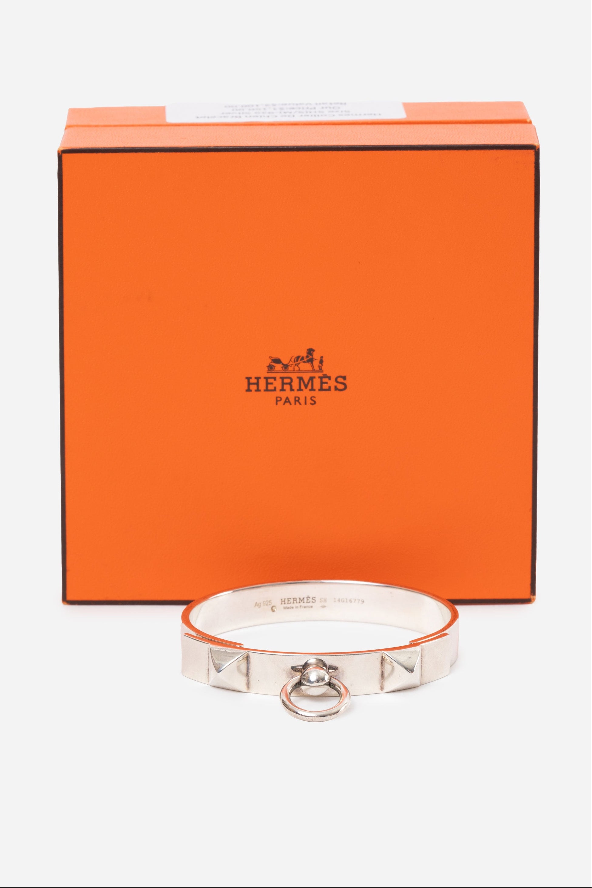 Hermes Sterling Silver Collier De Chien Bracelet
