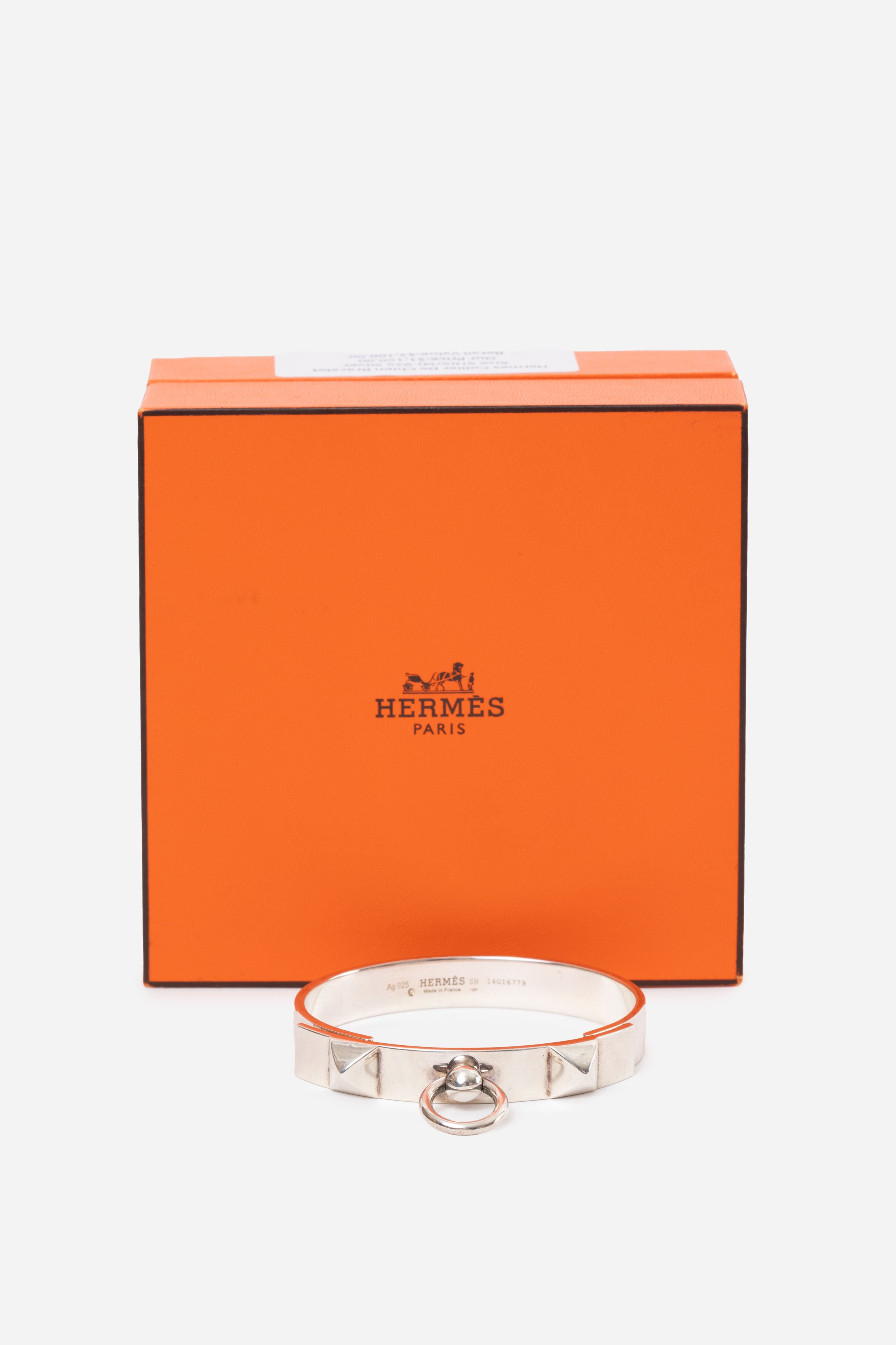 Hermes Sterling Silver Collier De Chien Bracelet