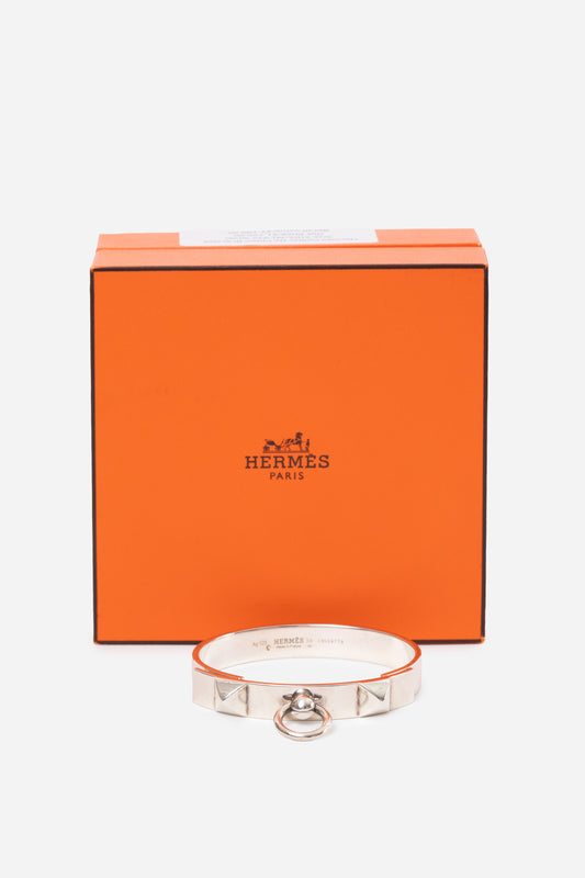 Hermes Sterling Silver Collier De Chien Bracelet