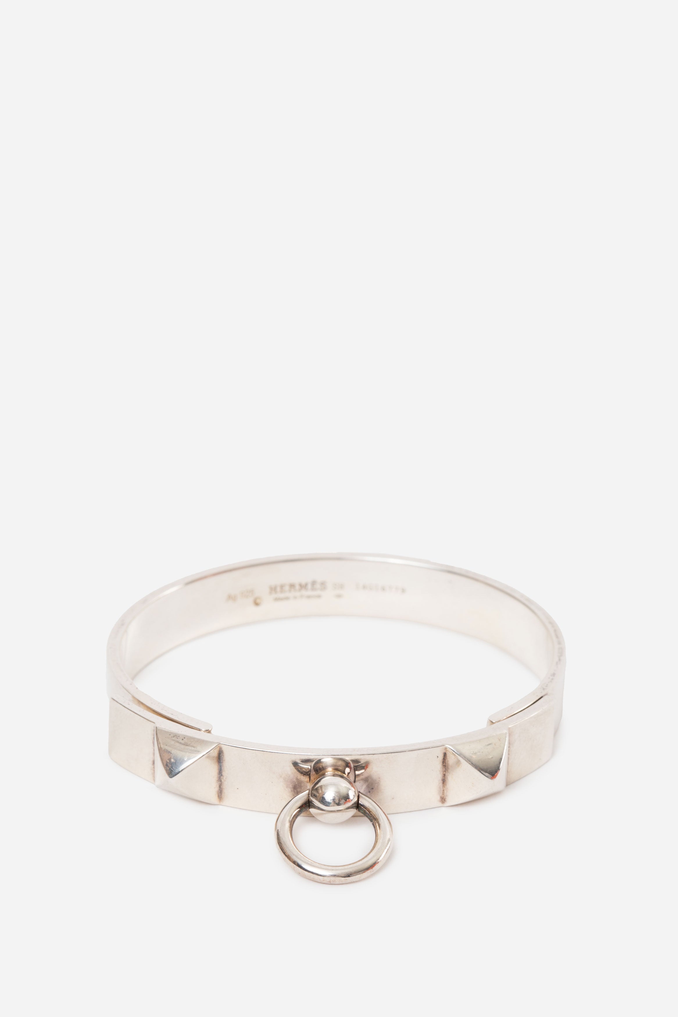 Hermes Sterling Silver Collier De Chien Bracelet