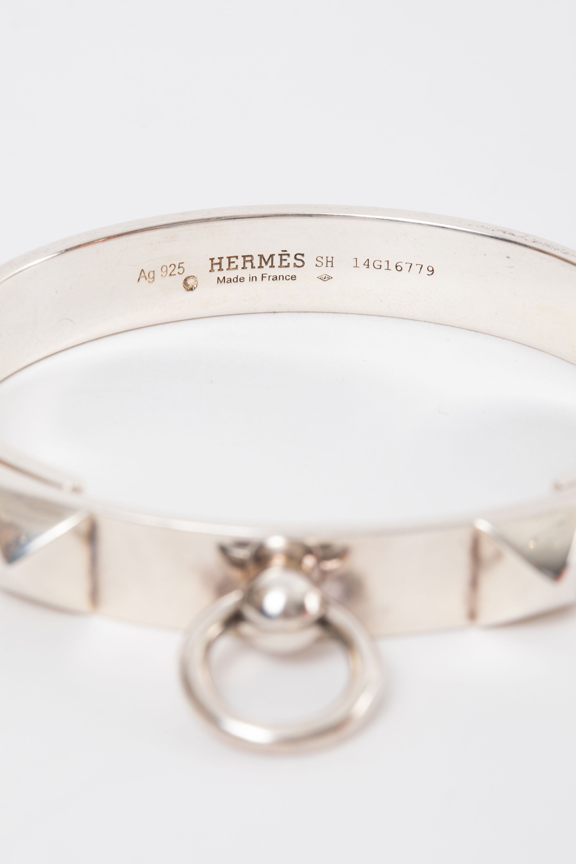 Hermes Sterling Silver Collier De Chien Bracelet