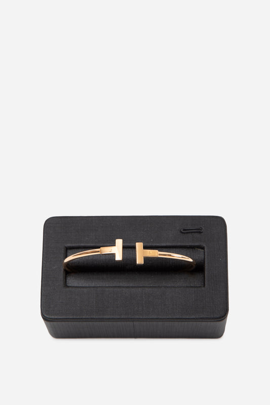 Tiffany 18k Gold T Wire Bracelet