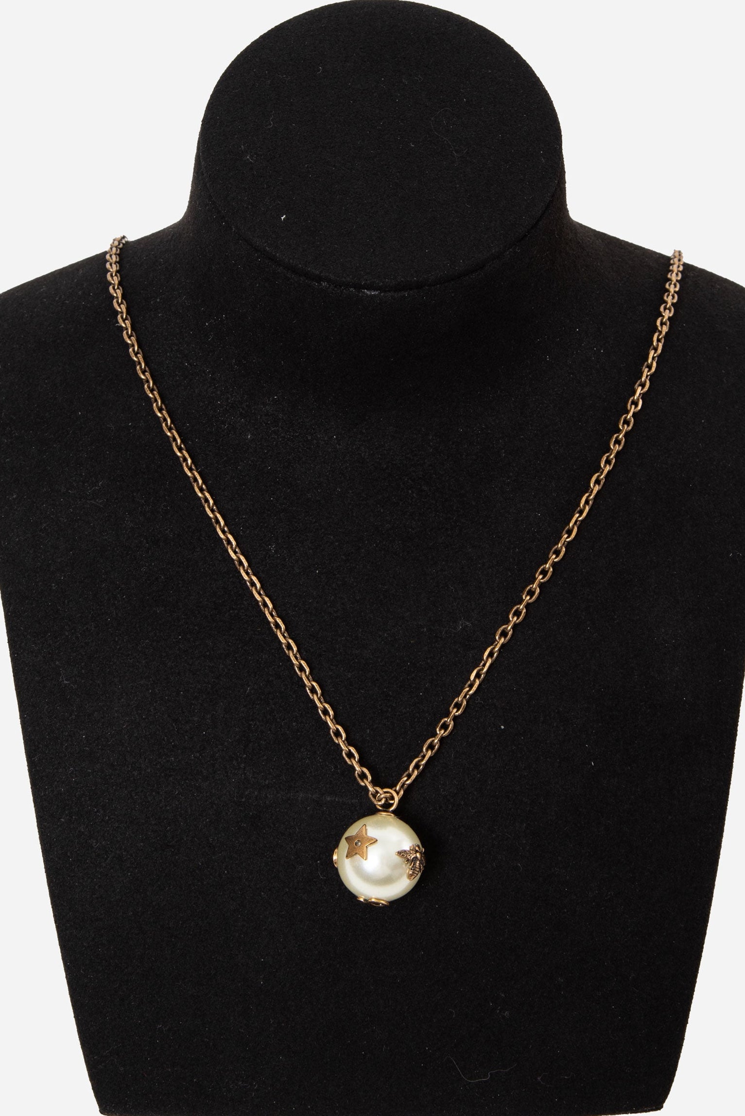 Dior Bee & CD Logo Long Necklace