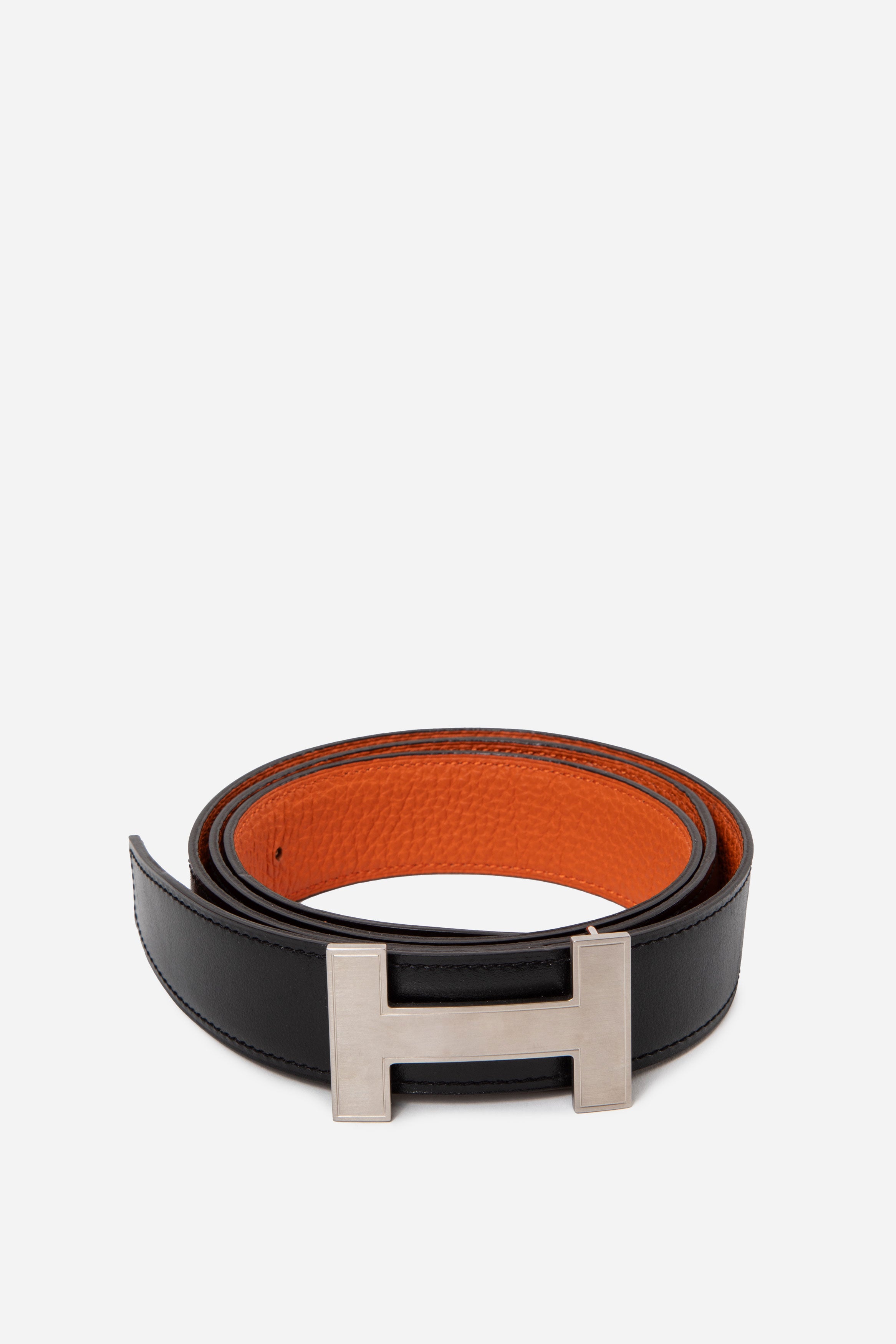 Hermes Leather Reversible Buckle H Belt 31 MM