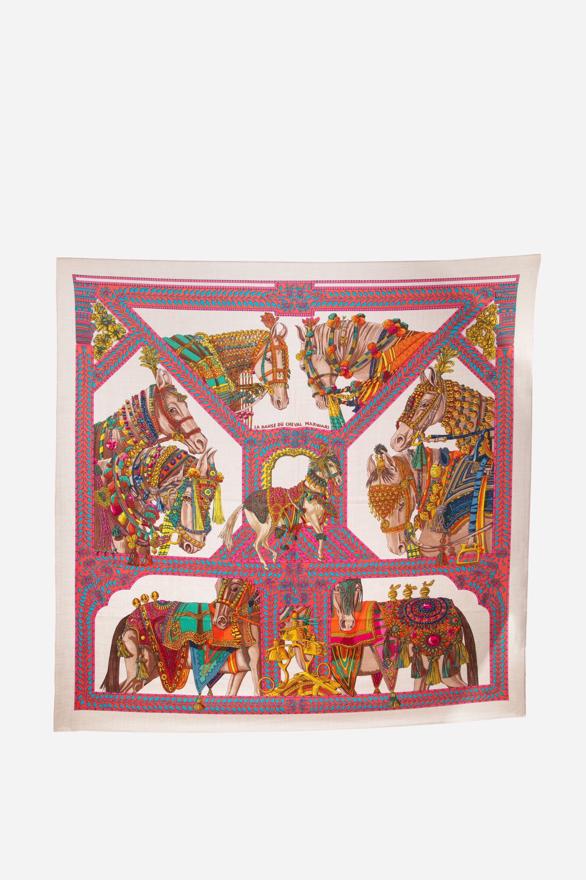 Hermès Cashmere Silk Shawl “Les Cles des Champs”