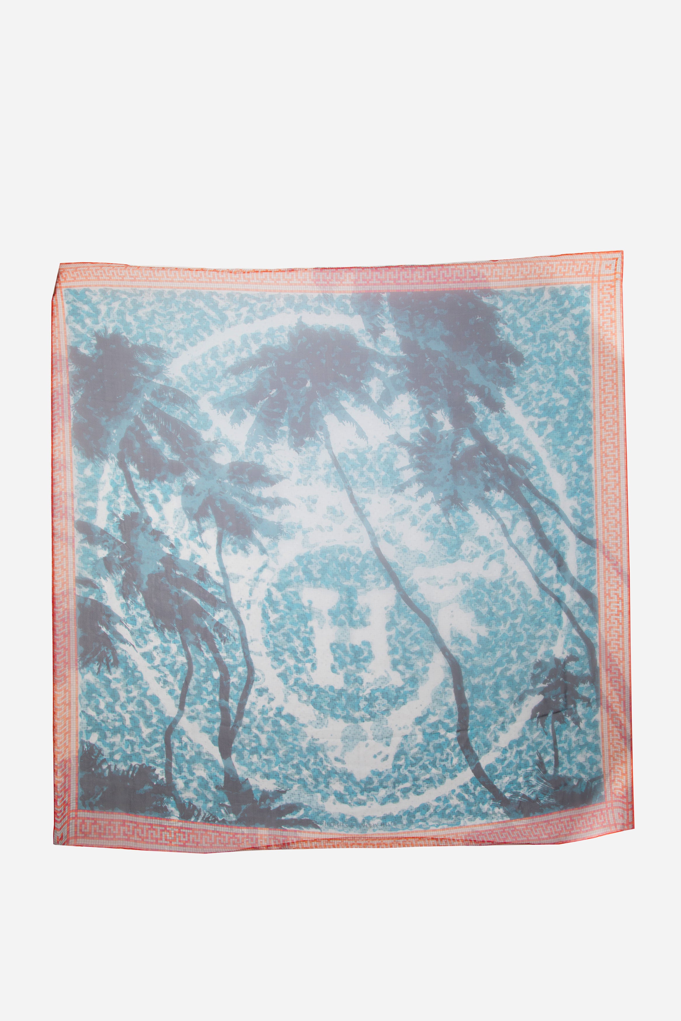Hermes Silk Mousseline Shawl 135cm